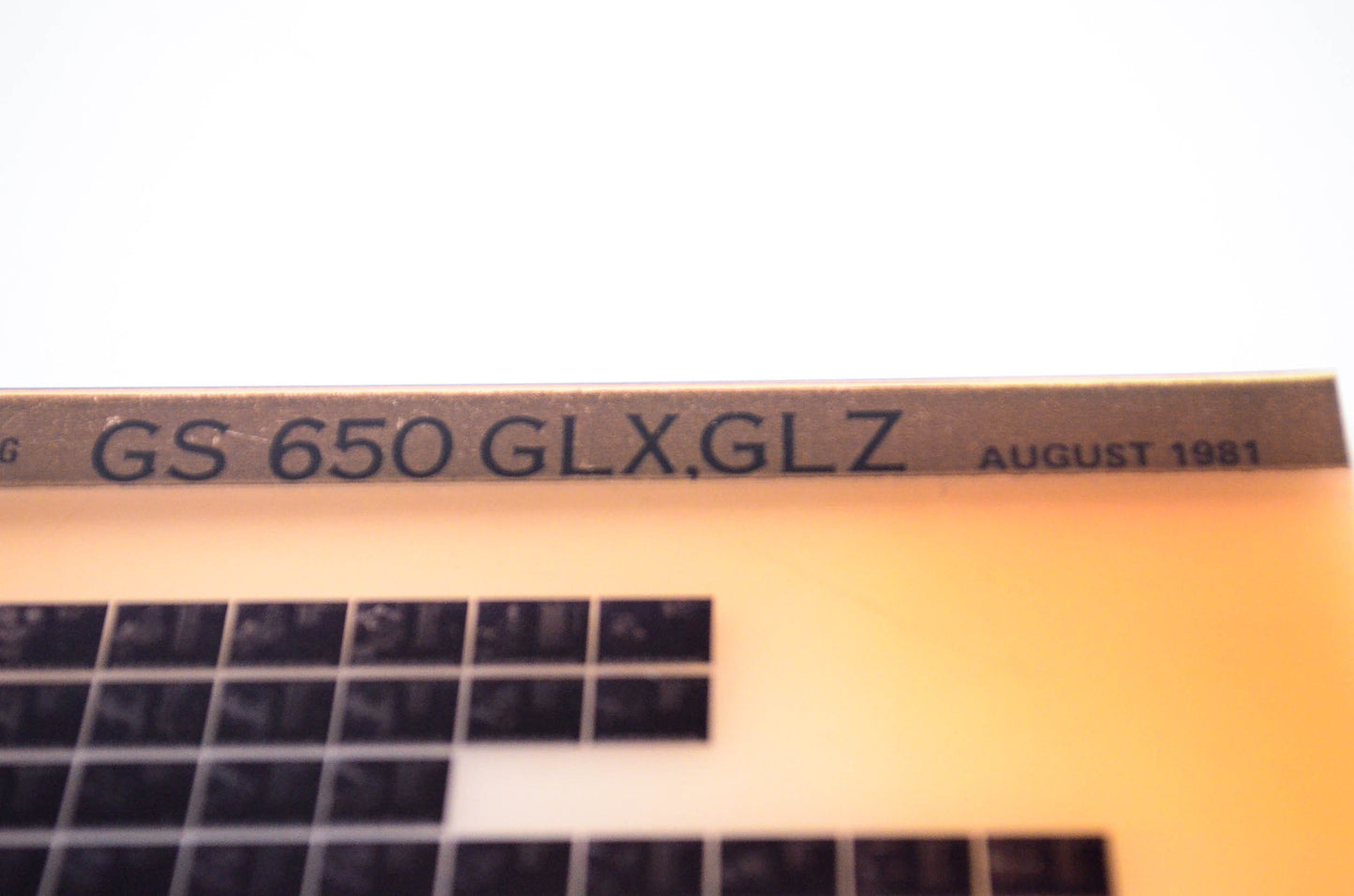 OEM Suzuki GS 650 GLX,GLZ 1981/August Parts Catalog Microfiche