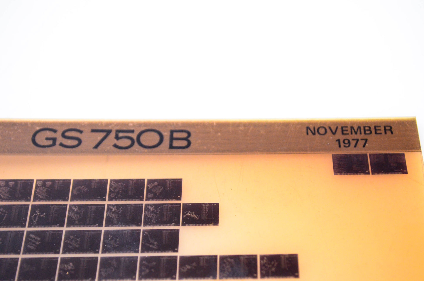 OEM Suzuki GS 750B 1977/November Microfiche