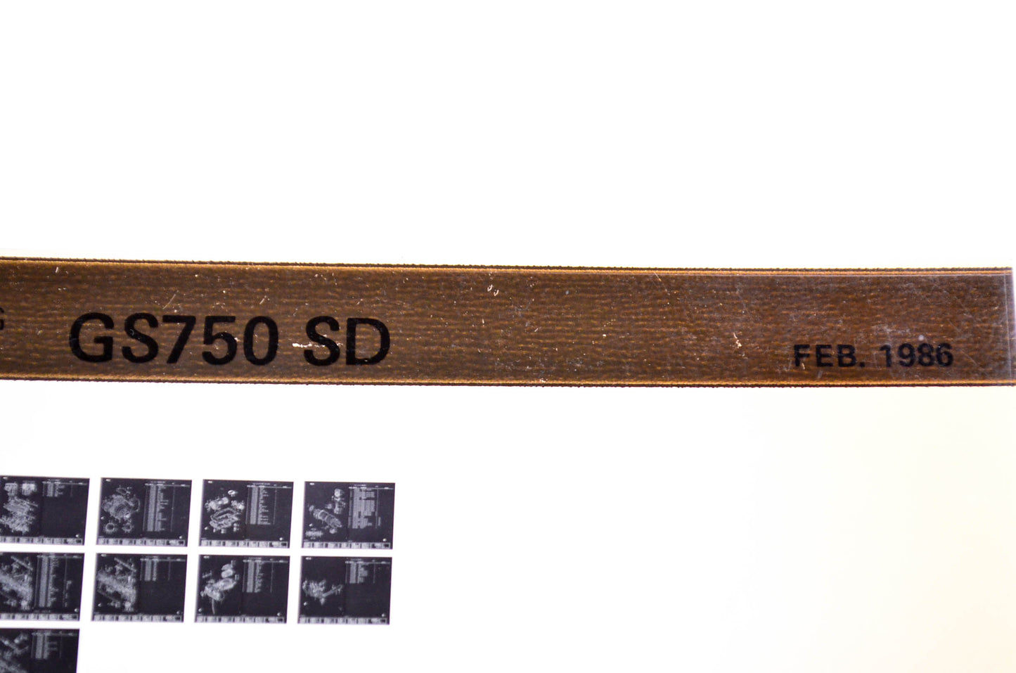 OEM Suzuki GS750 SD 1986/February Parts Catalog Microfiche