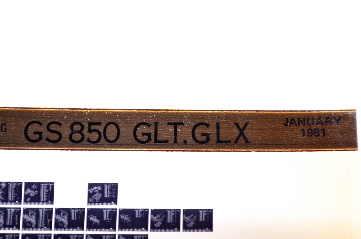 OEM Suzuki GS 850 GLT, GLX 1981/January Parts Catalog Microfiche