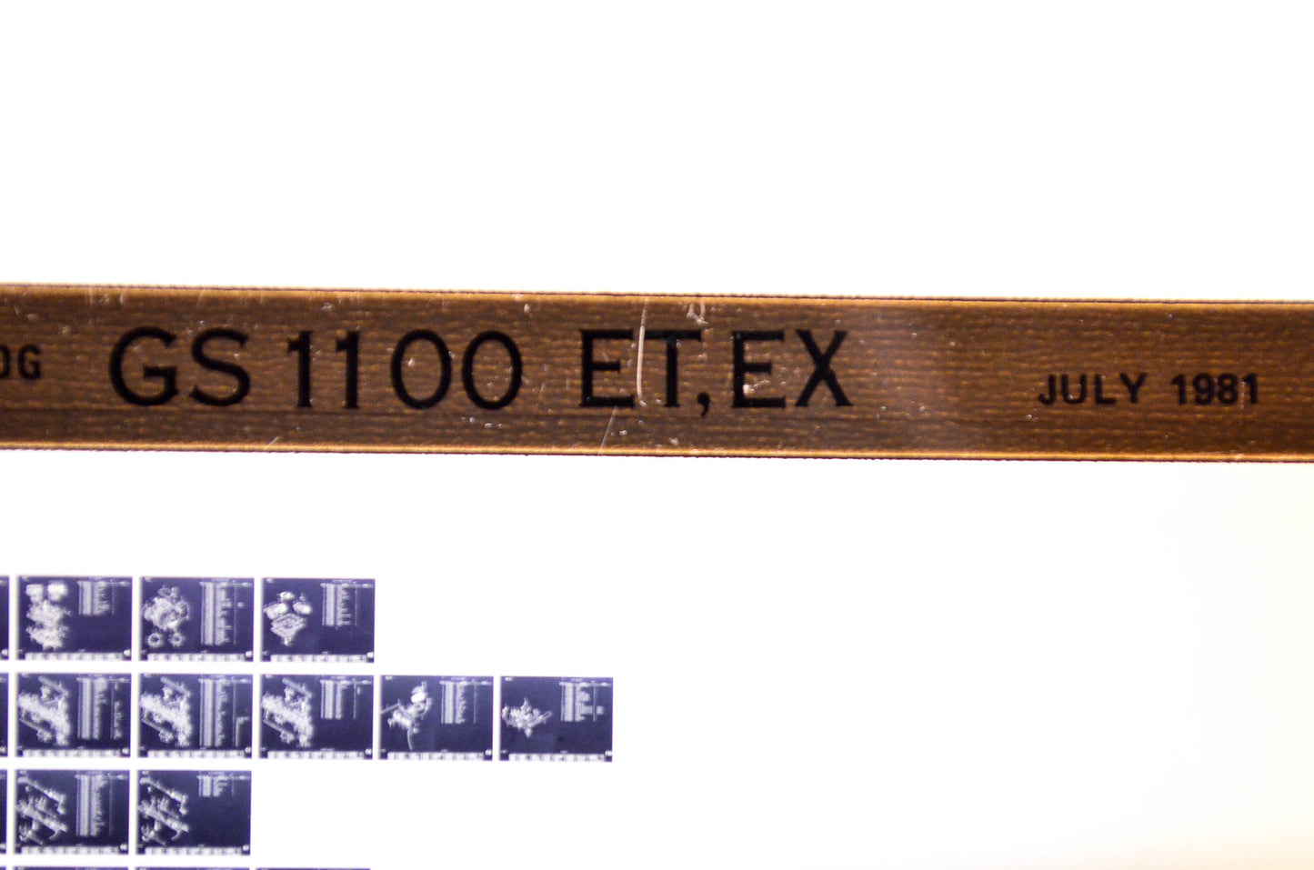 OEM Suzuki GS 1100 ET,EX 1981/July Parts Catalog Microfiche