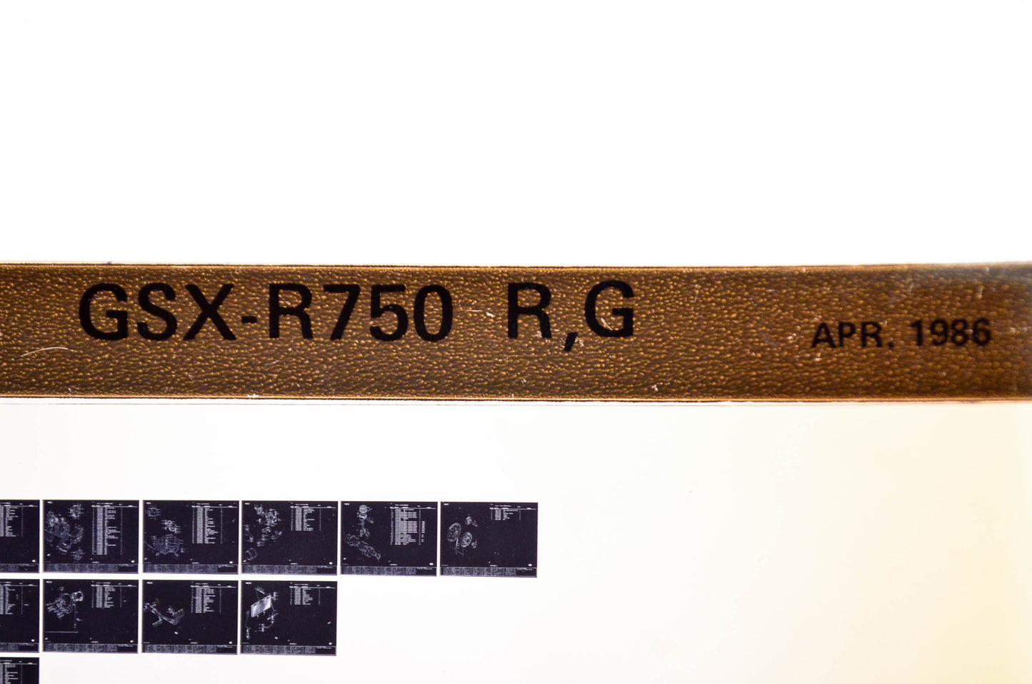 OEM Suzuki GSX-R750 R,G 1986/April Parts Catalog Microfiche