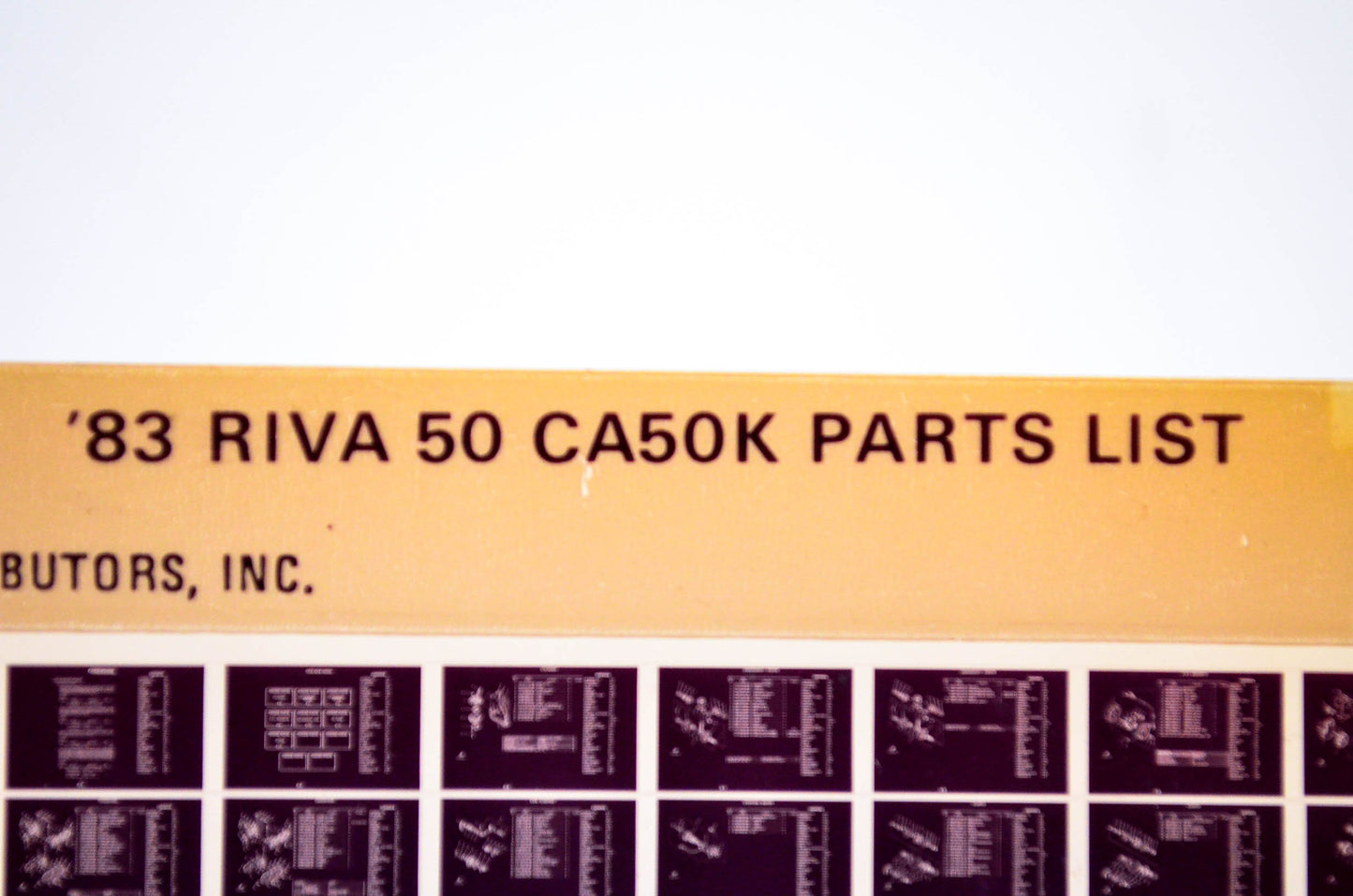 OEM Yamaha CA50K 1983/August 1 '83 Riva 50 Parts List Microfiche