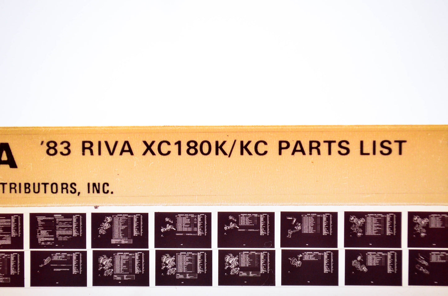 OEM Yamaha XC180K/KC 1983/August 1 '83 Riva Parts List Microfiche