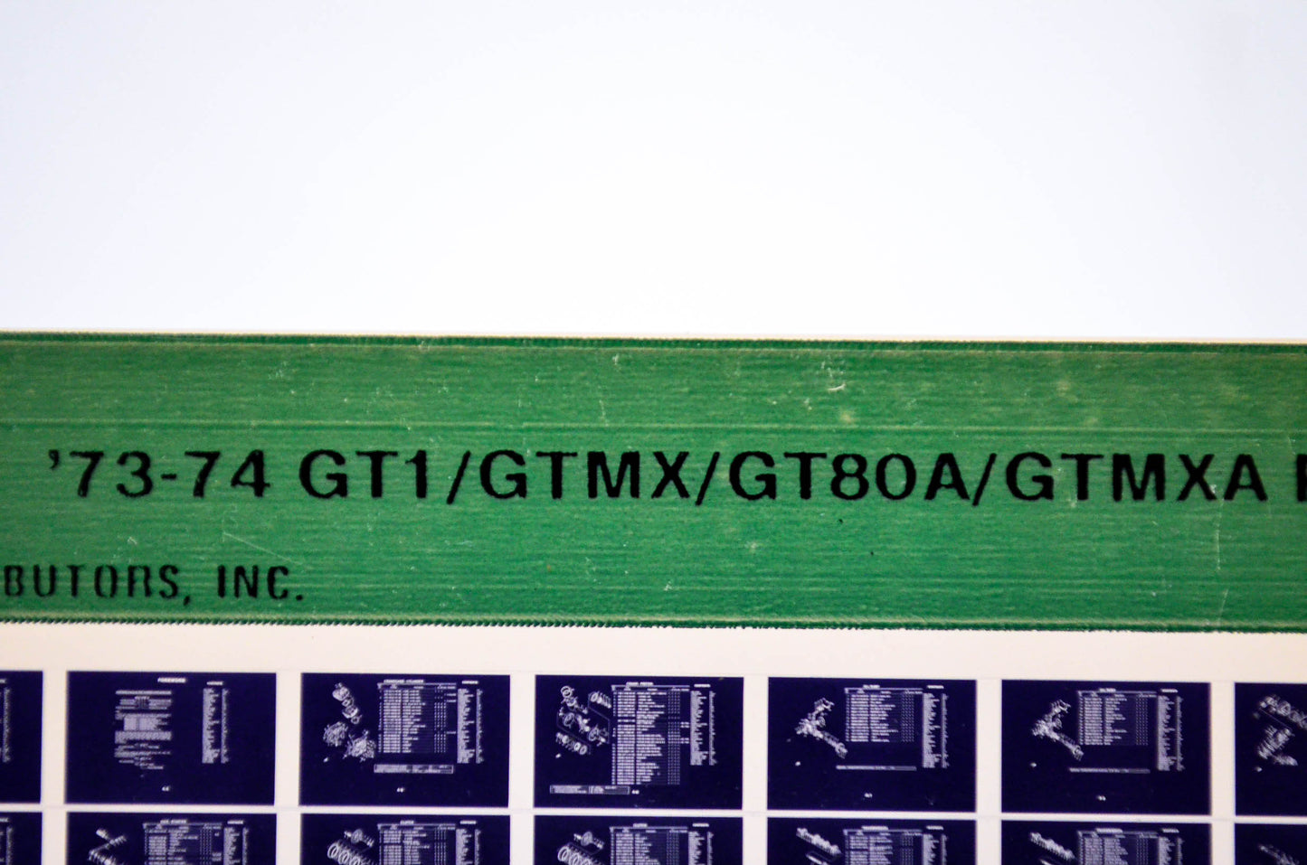 OEM Yamaha GT1/GTMX/GT80A/GTMXA 1984/June 7 '73 -'74 Parts List Microfiche