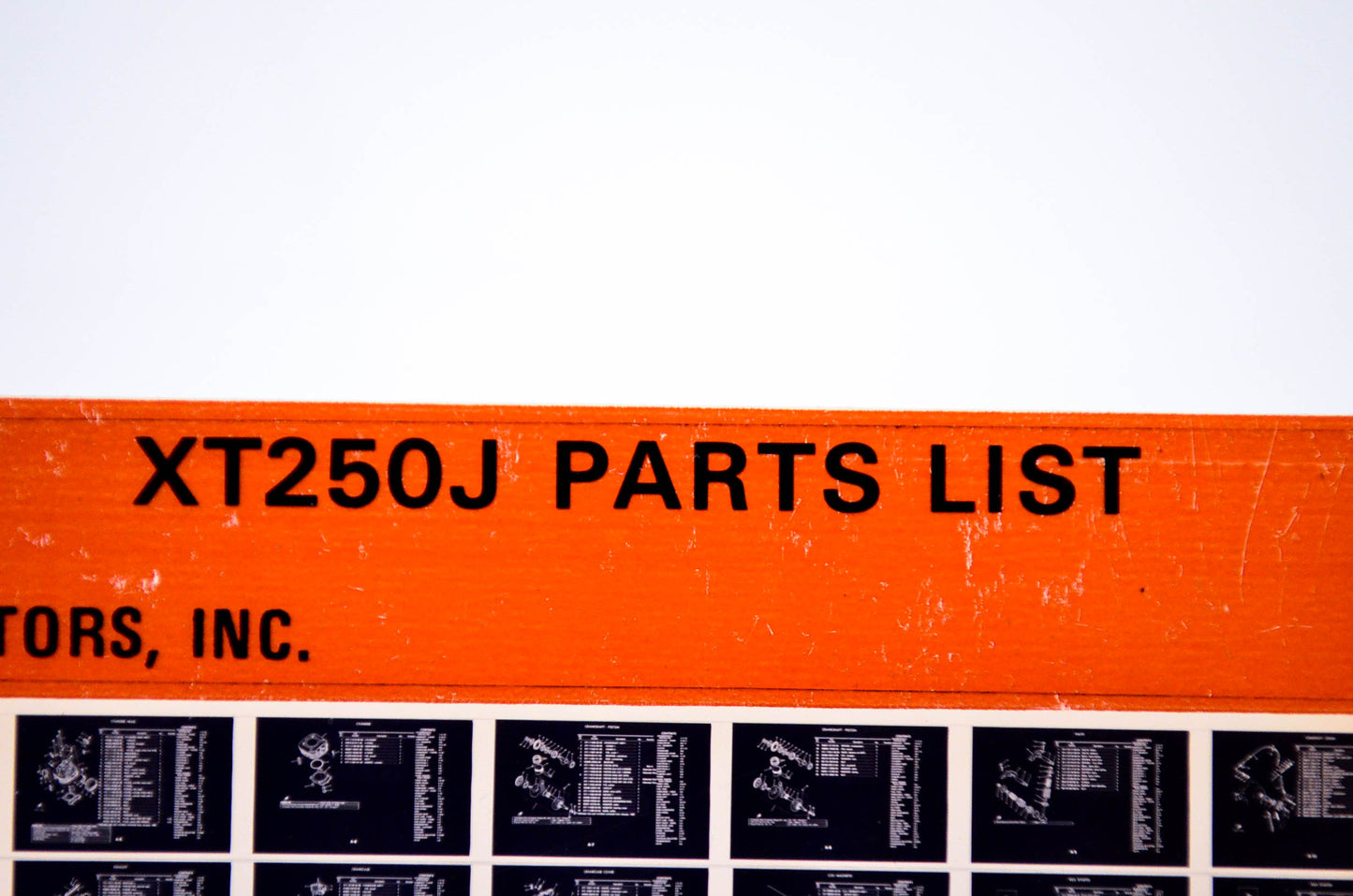 OEM Yamaha XT250J 1982/December 11 '82 Parts List Microfiche