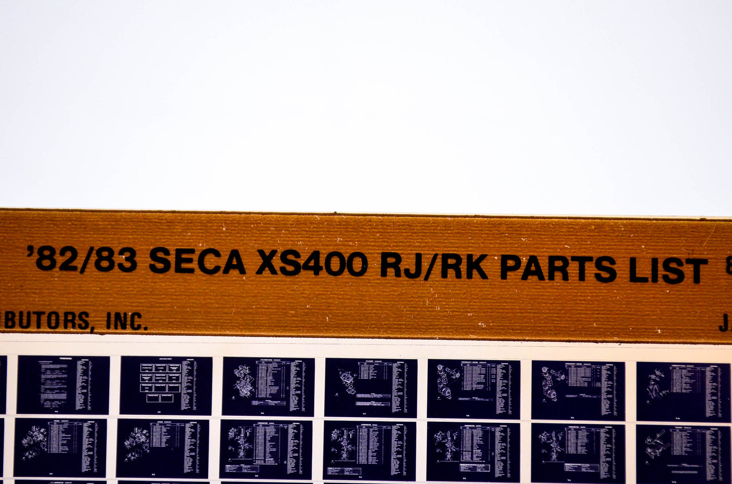 OEM Yamaha XS400 RJ/RK 1984/January 20 '82 - '83 Seca Parts List Microfiche