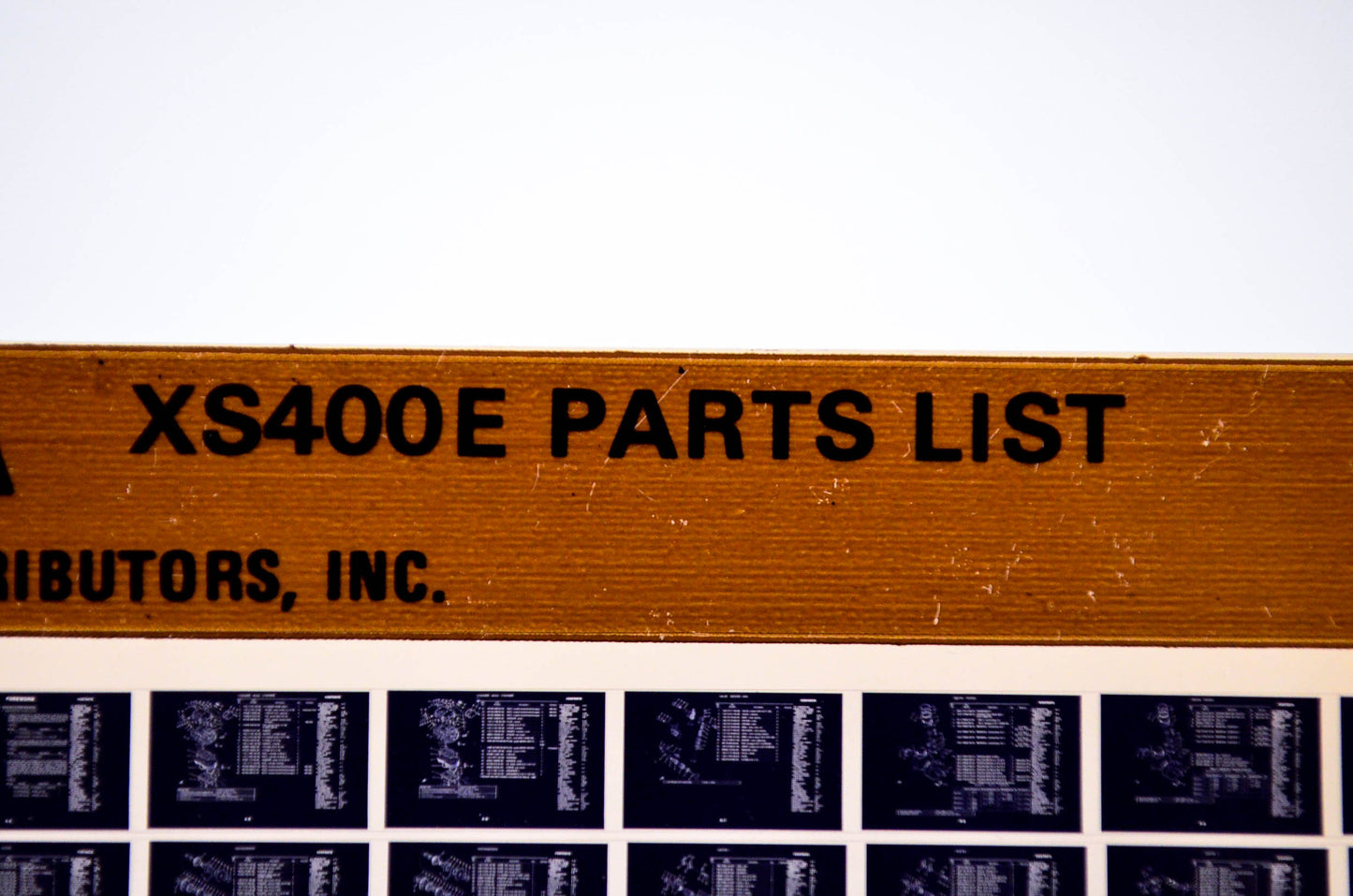 OEM Yamaha XS400E 1983/February 8 '78 Parts List Microfiche