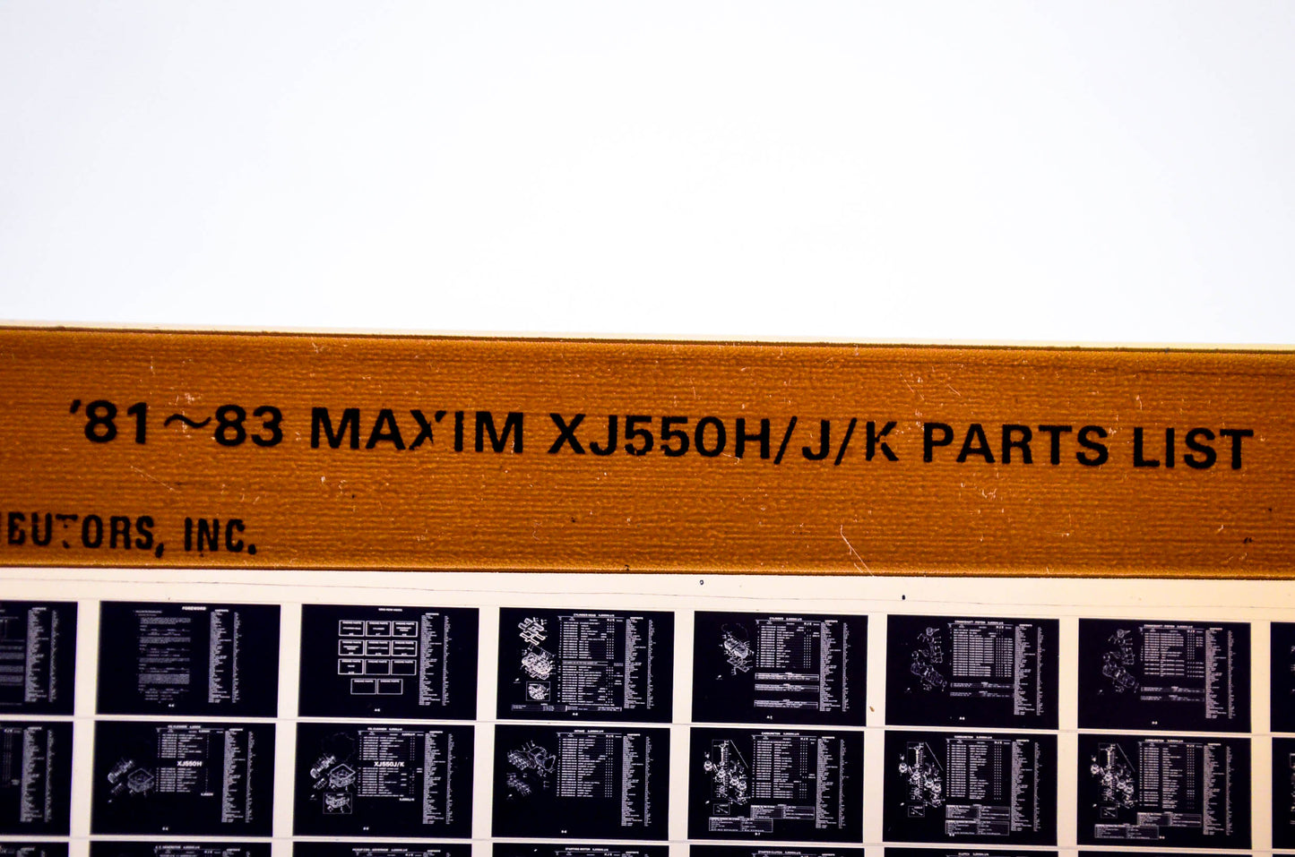 OEM Yamaha XJ550H/J/K 1983/October 11 '81 - '83 Vision Parts List Microfiche