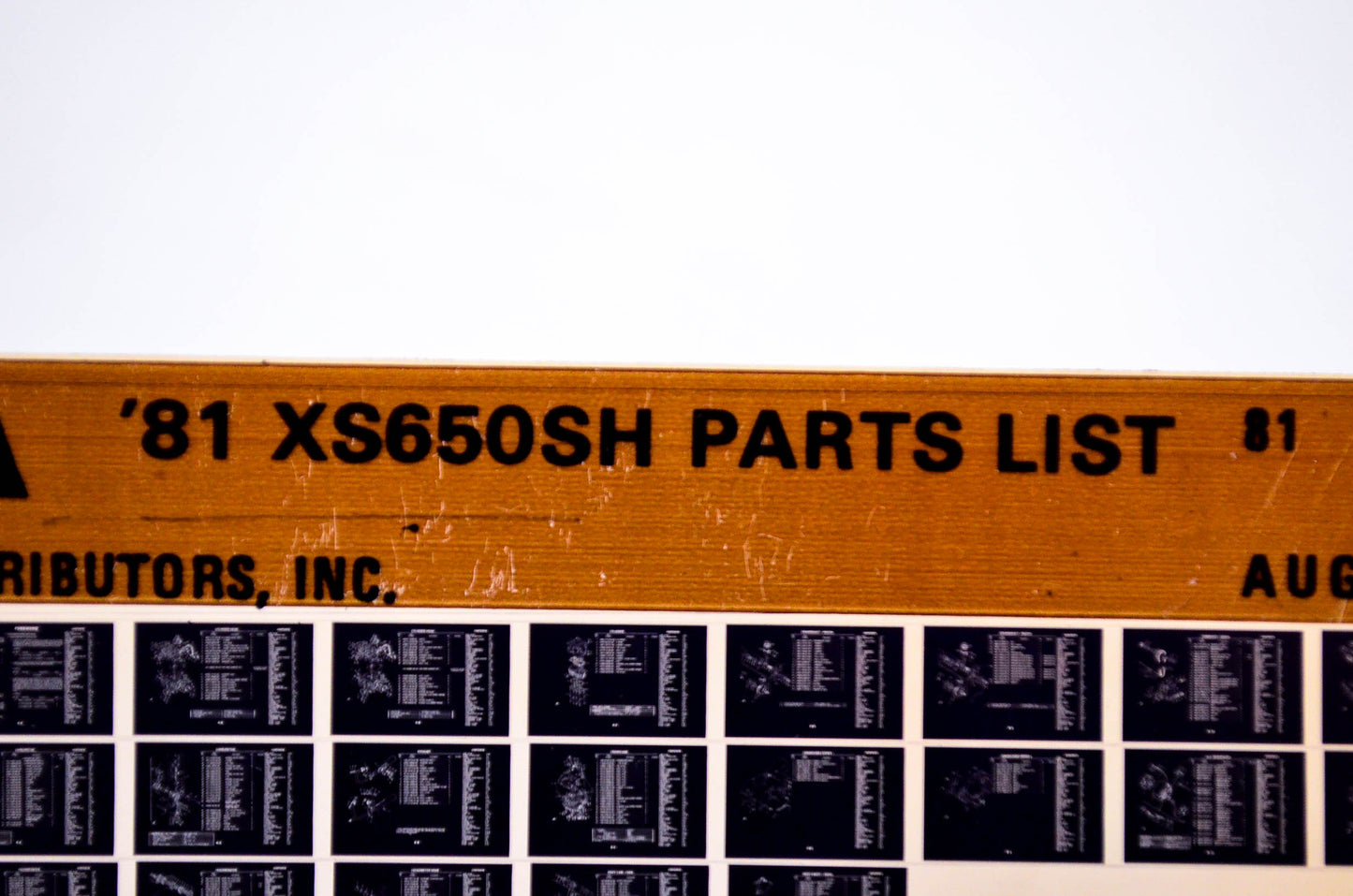 OEM Yamaha XS650SH 1983/August 3 '81 Parts List Microfiche