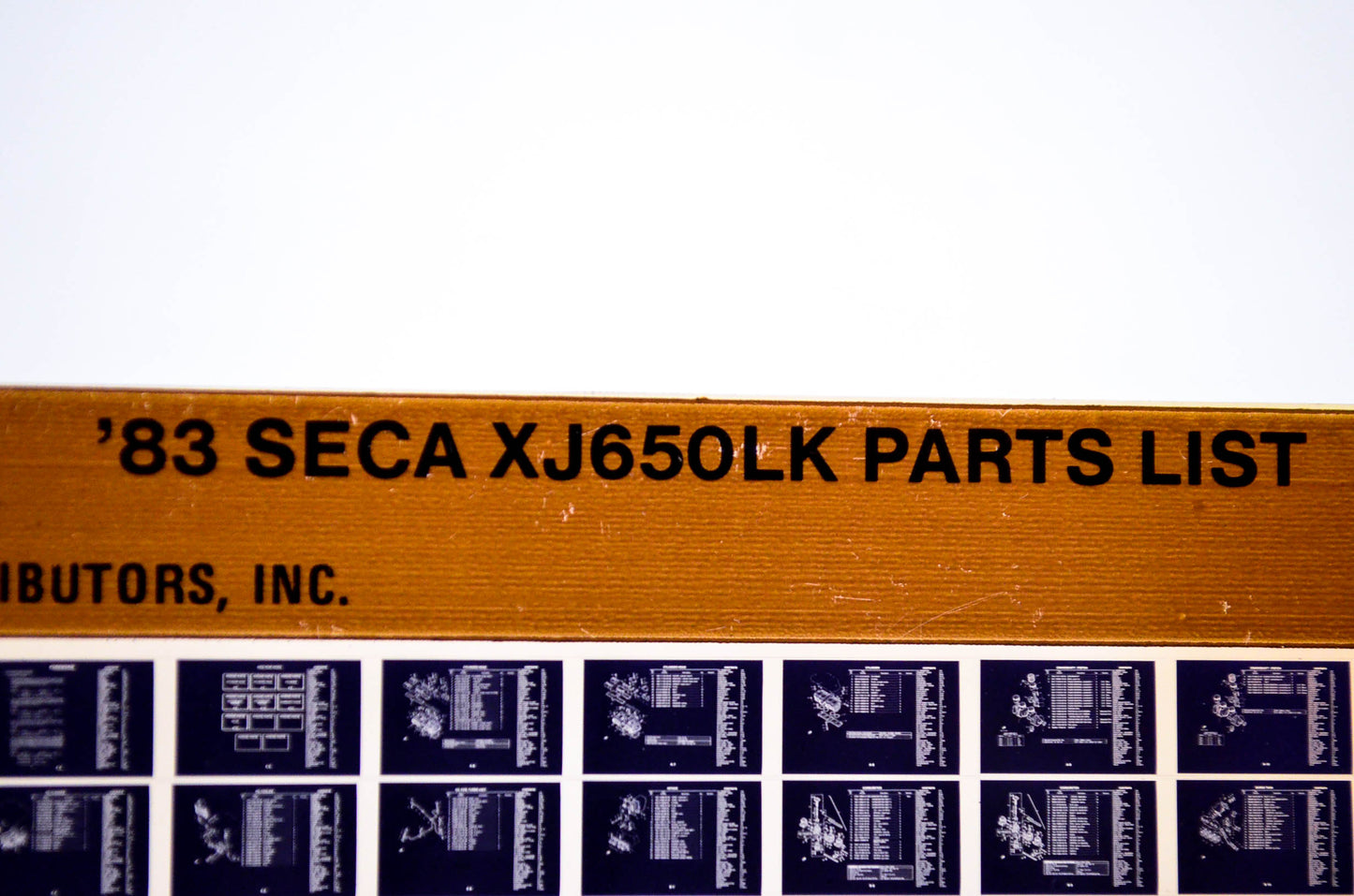 OEM Yamaha XJ650LK 1984/January 25 '83 Seca Parts List Microfiche