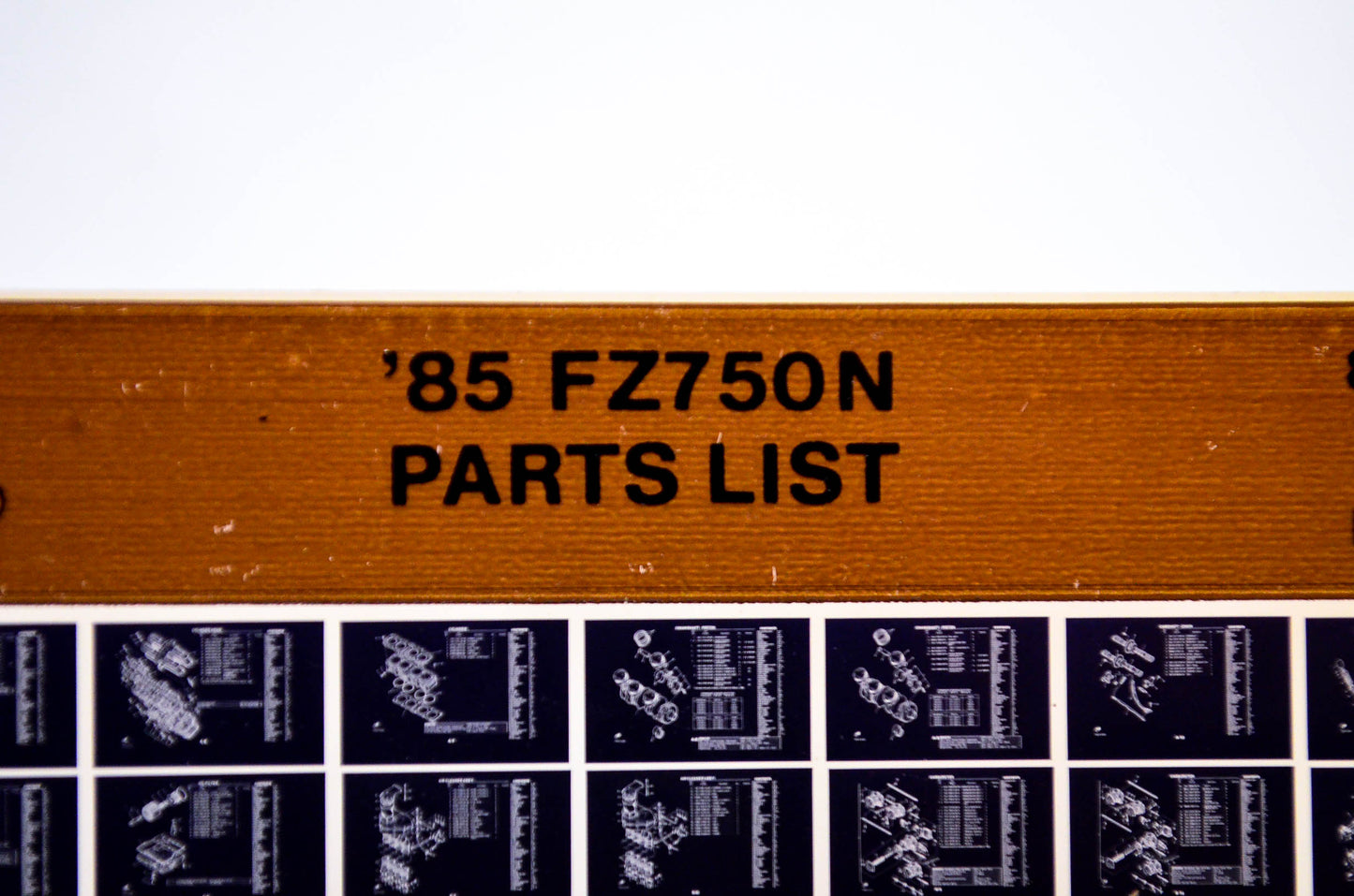 OEM Yamaha FZ750N 1986/May 29 '85 Parts List Microfiche