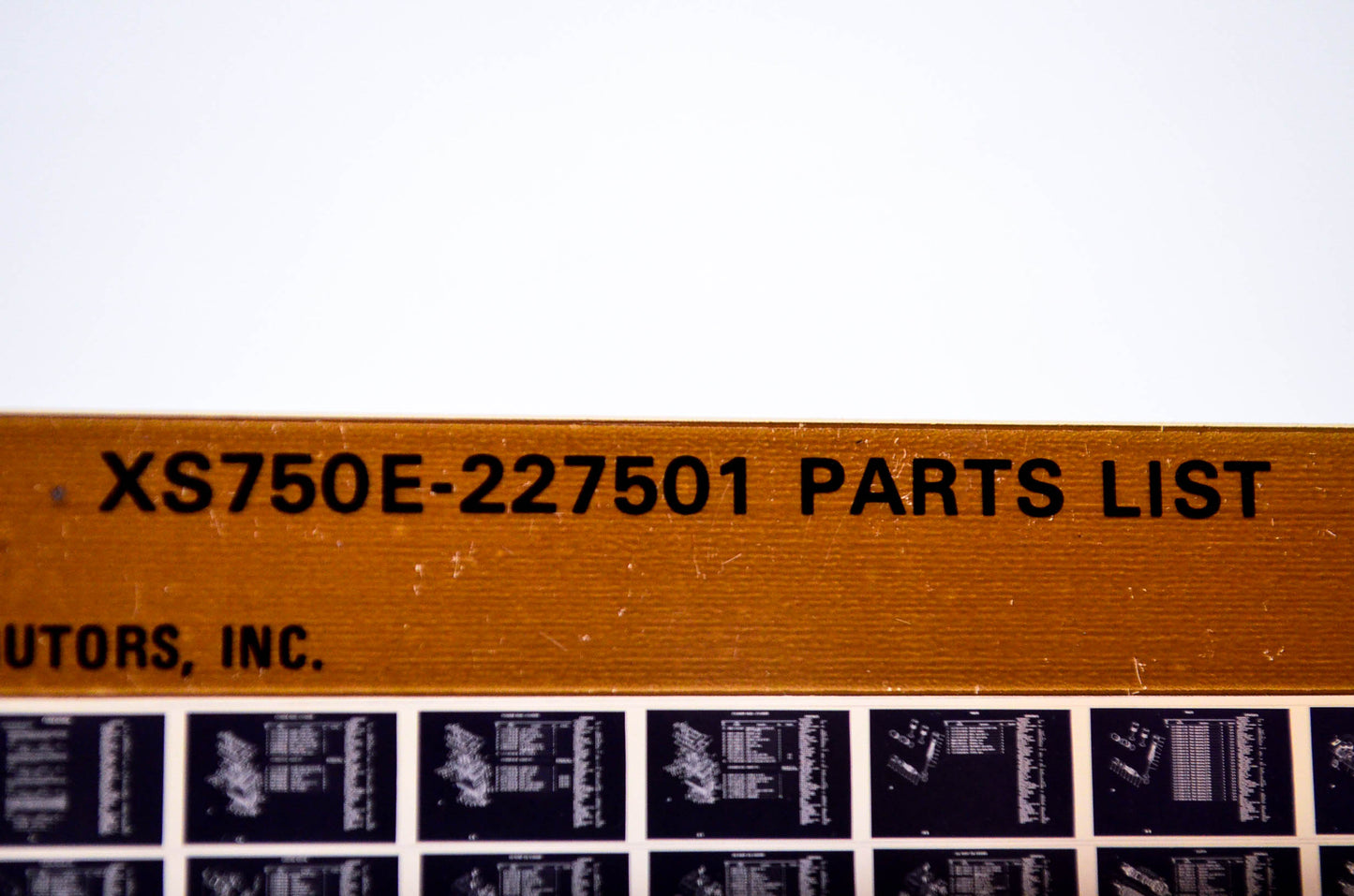 OEM Yamaha XS750E-227501 1981/June 15 '78 Parts List Microfiche