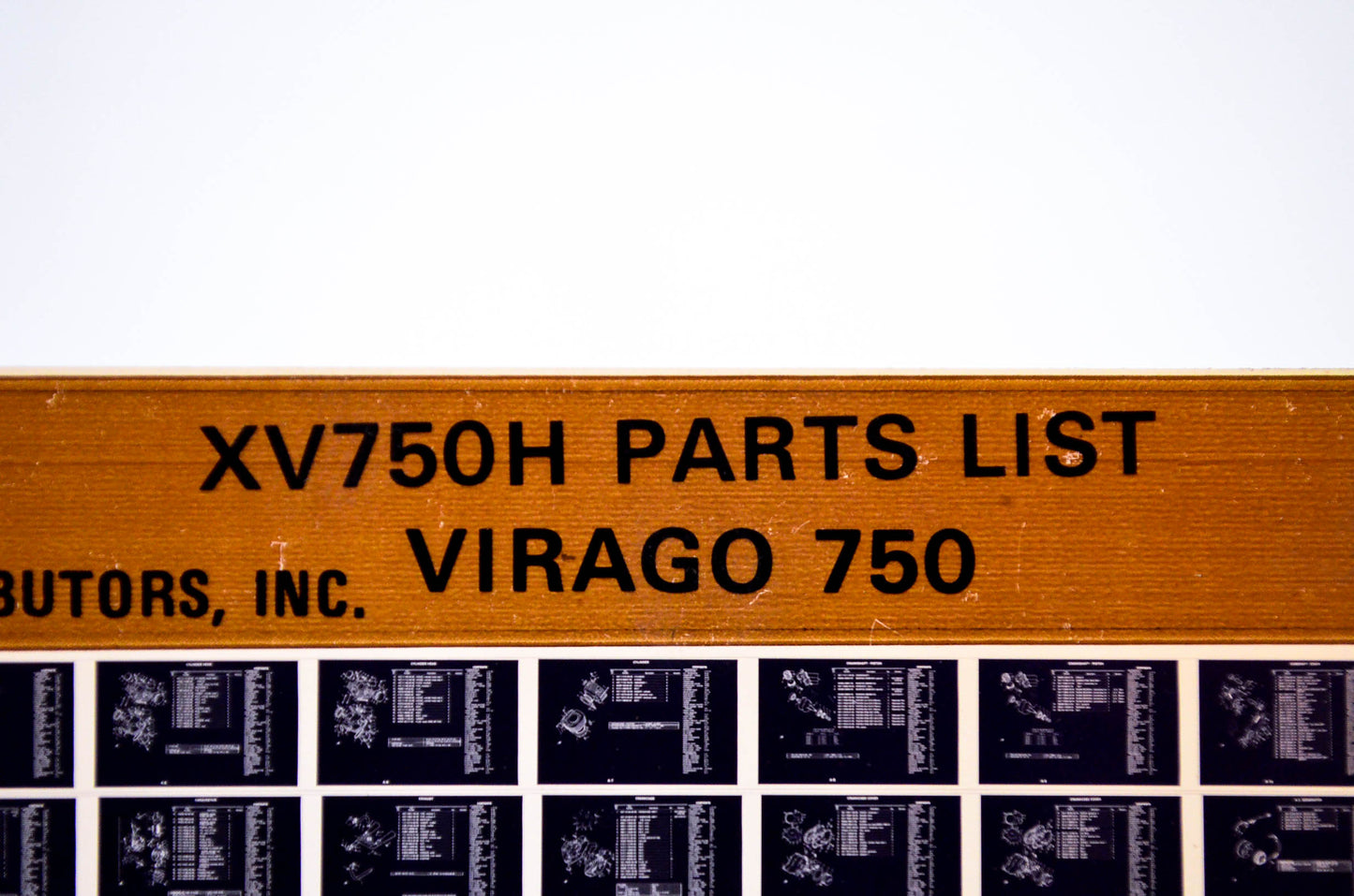 OEM Yamaha XV750H 1981/December 22 '81 Virago 750 Parts List Microfiche