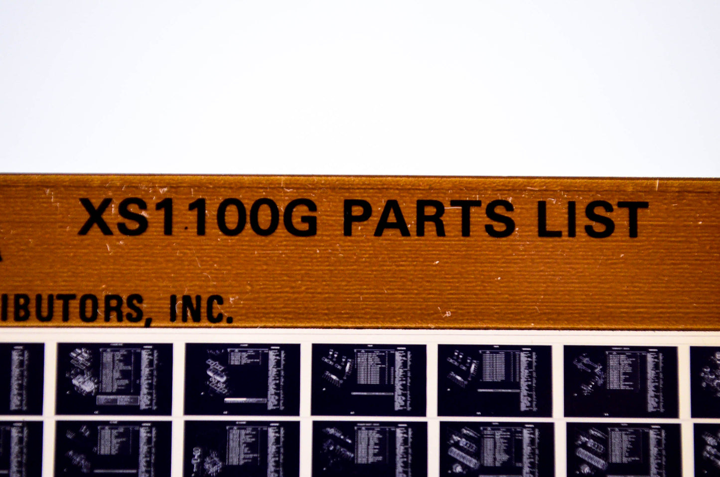 OEM Yamaha XS1100G 1982/July 23 '80 Parts List Microfiche