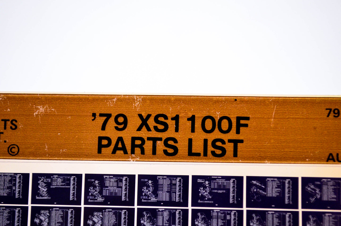 OEM Yamaha XS1100F 1985/August 9 '79 Parts List Microfiche