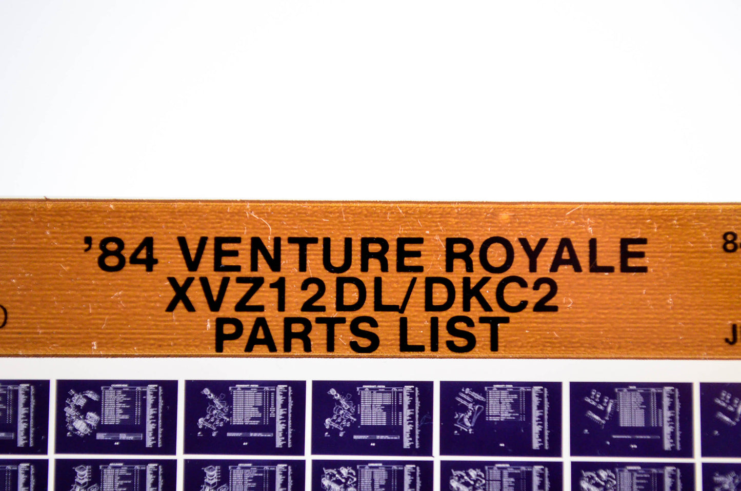 OEM Yamaha XVZ12DL/DKC2 1985/July 25 '84 Venture Royale Parts List Microfiche