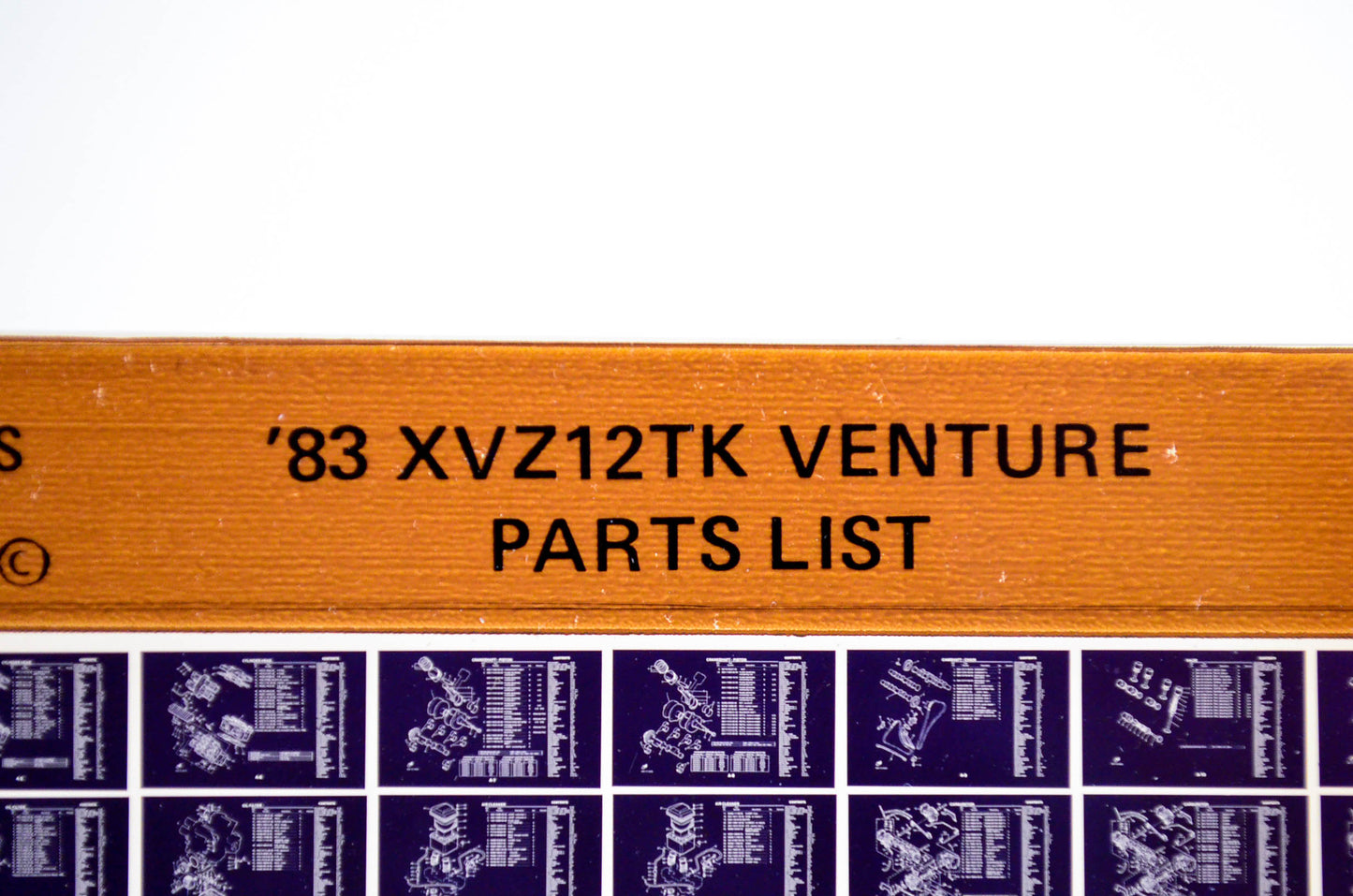OEM Yamaha XVZ12TK 1986/February 26 '83 Venture Parts List Microfiche