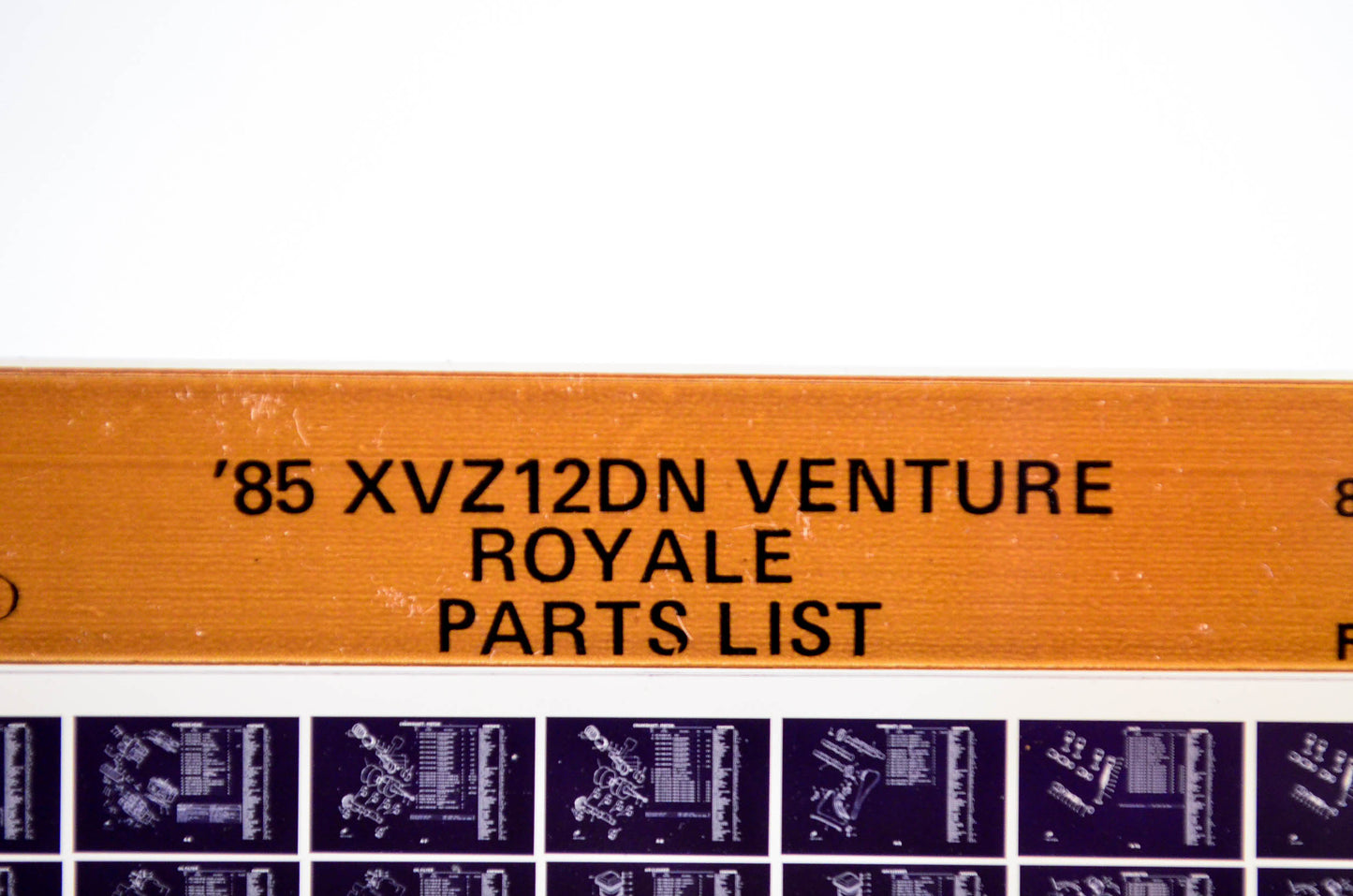 OEM Yamaha XVZ12DN 1986/February 28 '85 Venture Royale Parts List Microfiche