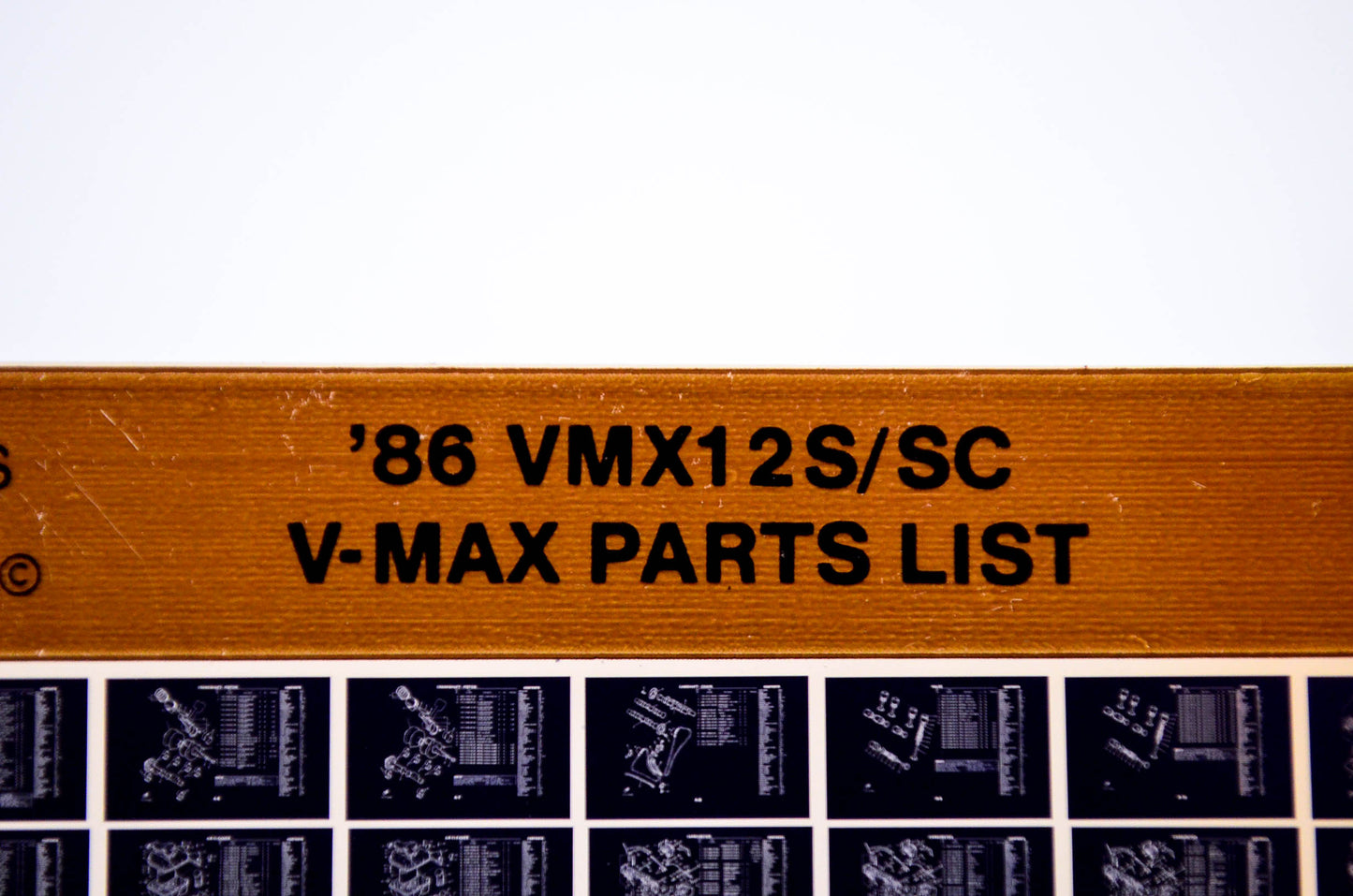 OEM Yamaha VMX12S/SC 1987/January 21 '86 V-Max Parts List Microfiche