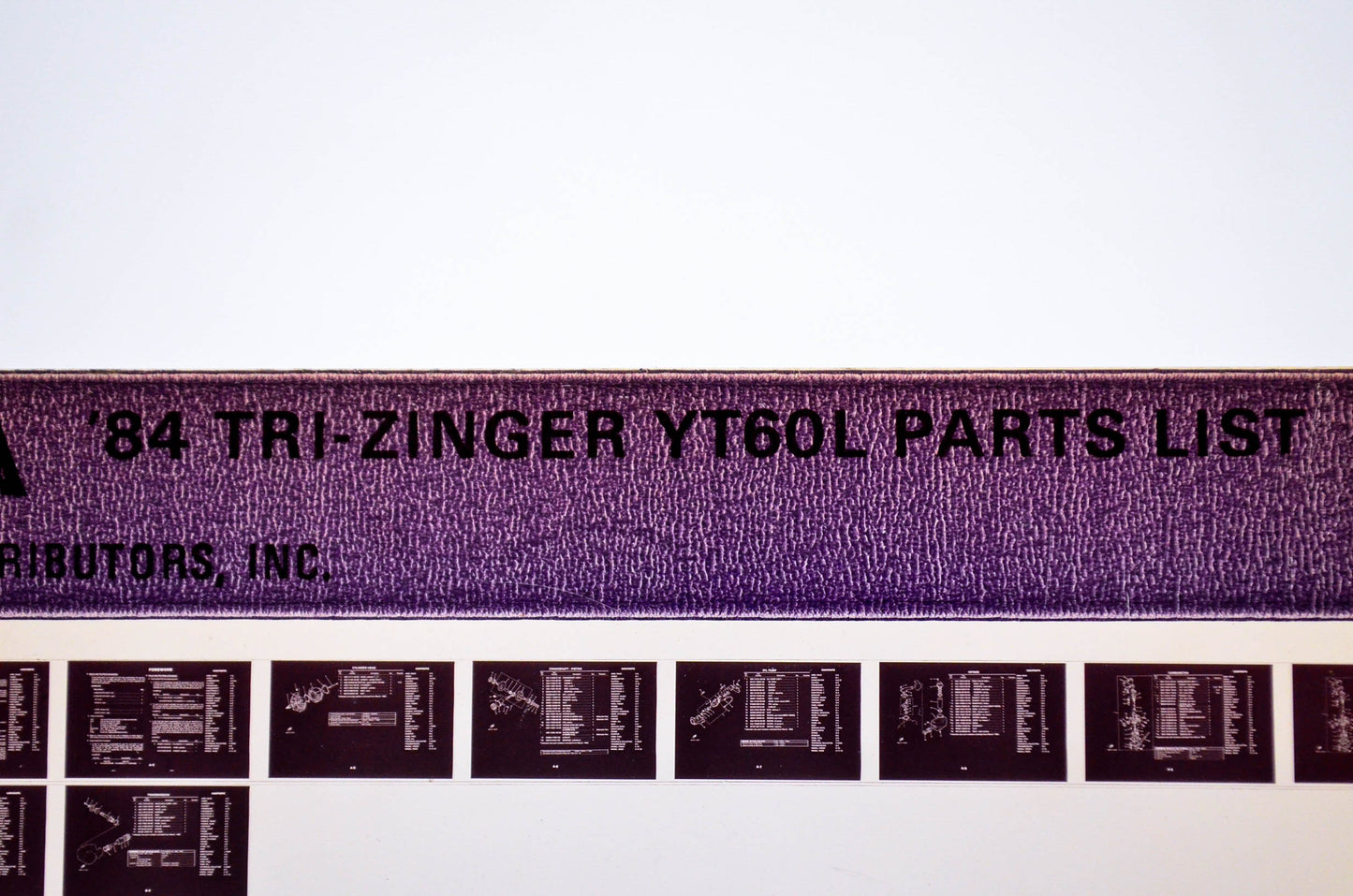 OEM Yamaha YT60L 1983/July 20 '84 Tri-Zinger Parts List Microfiche