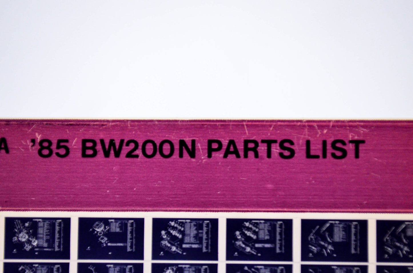 OEM Yamaha BW200N 1985/April 16 '85 Parts List Microfiche