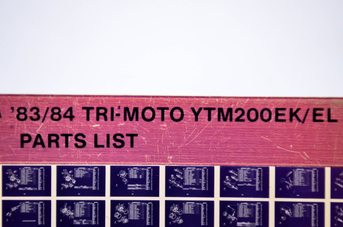 OEM Yamaha YTM200EK/EL 1985/May 22 '83 - '84 Tri-Moto Parts List Microfiche
