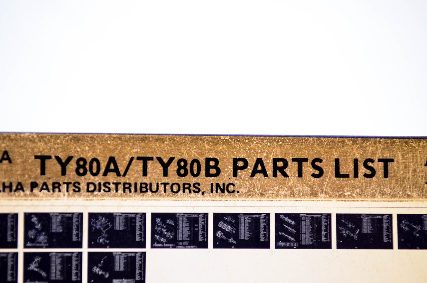 OEM Yamaha TY80A/TY80B 1977/August 11 '74 - '77 Parts List Microfiche