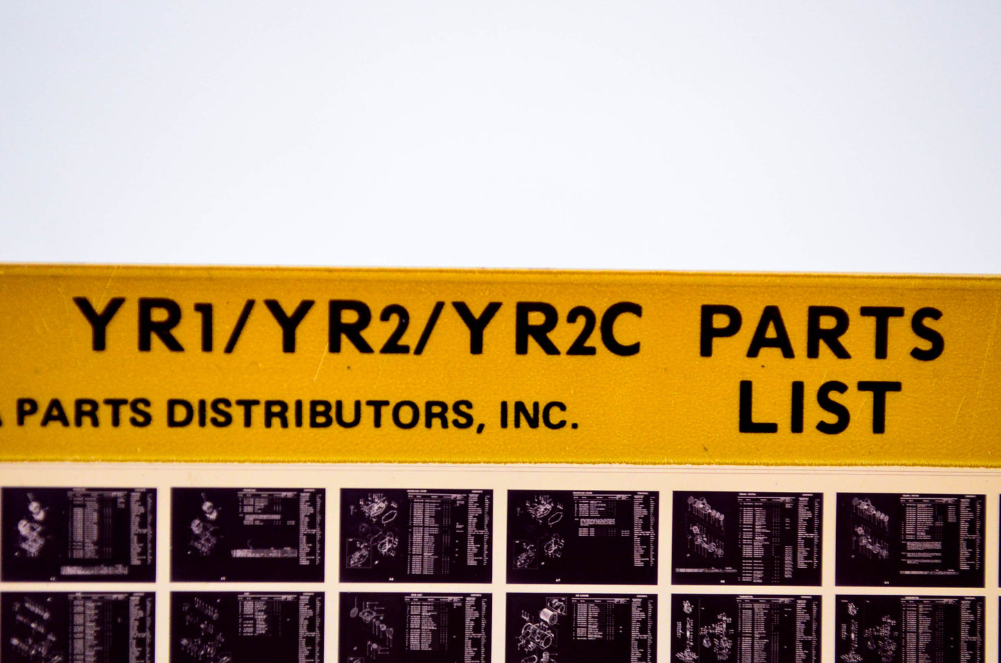 OEM Yamaha YR1/YR2/YR2C 1978/March 10 '67 - '68 Parts List Microfiche