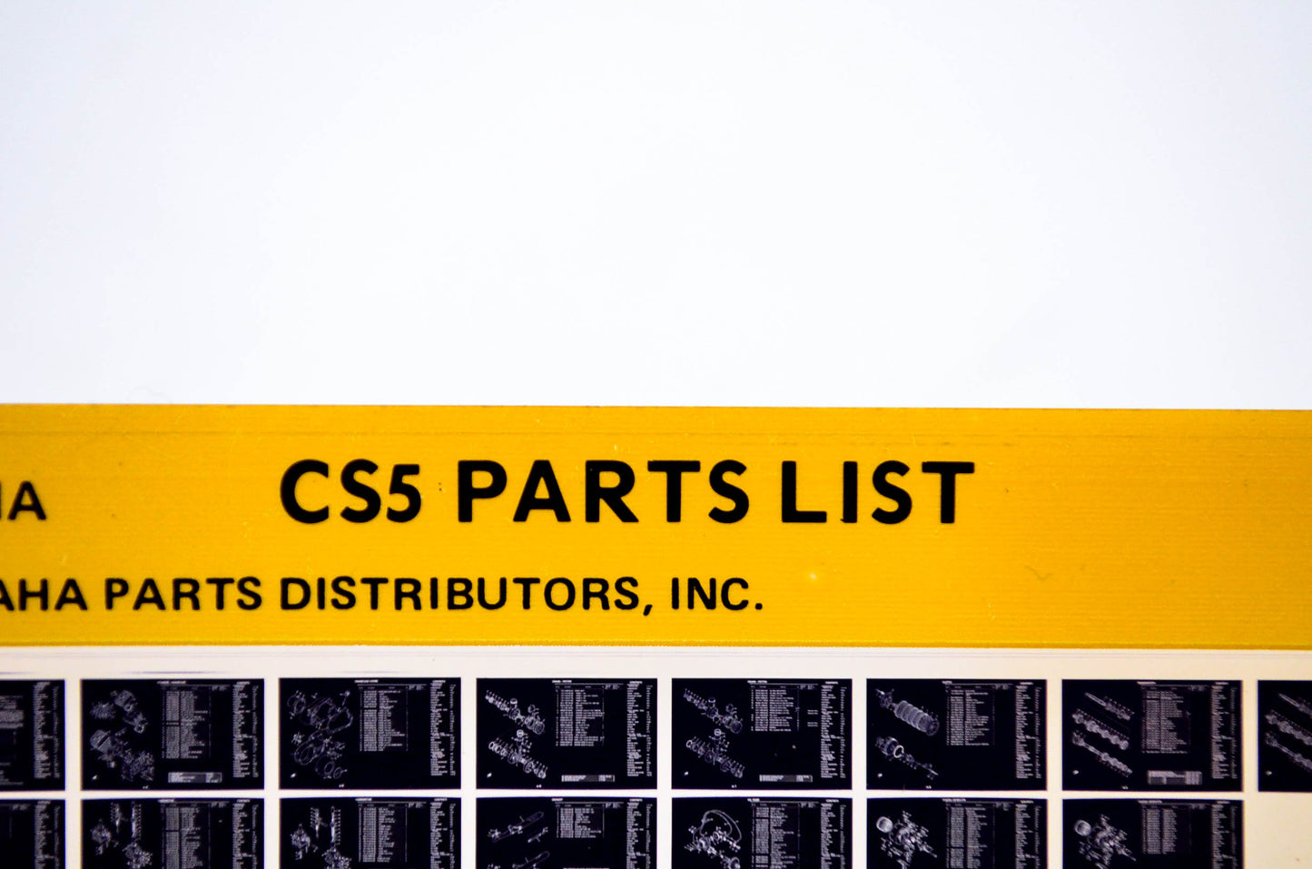 OEM Yamaha CS5 1978/May 18 '72 Parts List Microfiche