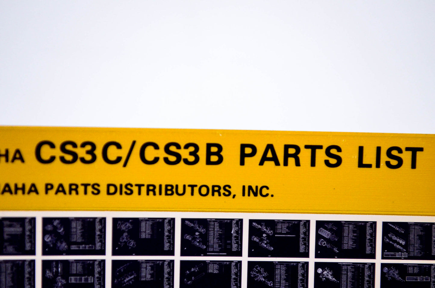 OEM Yamaha CS3C/CS3B 1978/October 13 '70 - '71 Parts List Microfiche