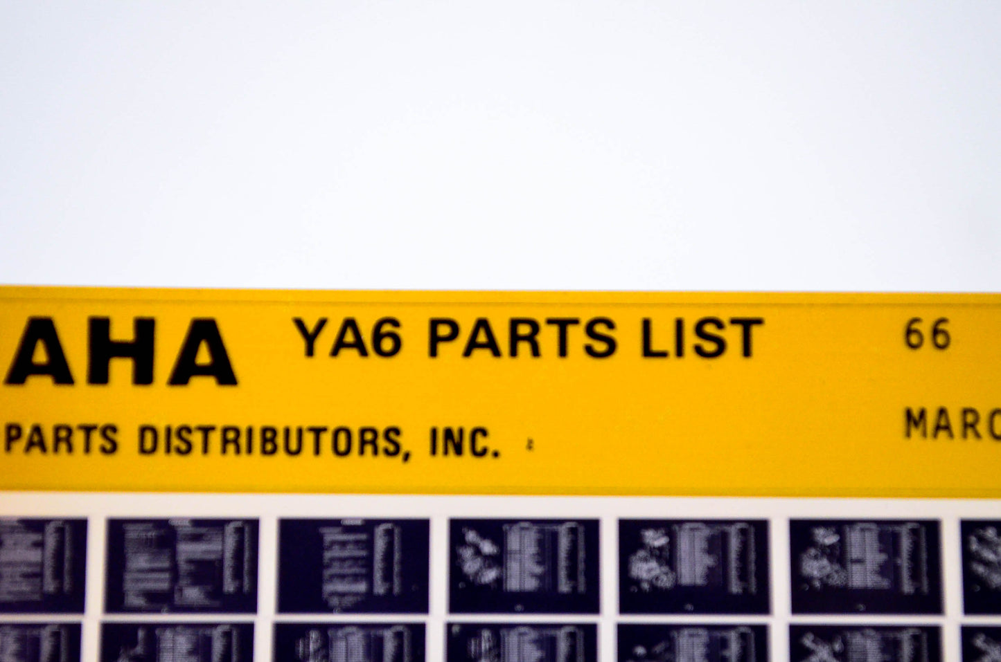 OEM Yamaha YA6 1983/March 24 '66 Parts List Microfiche