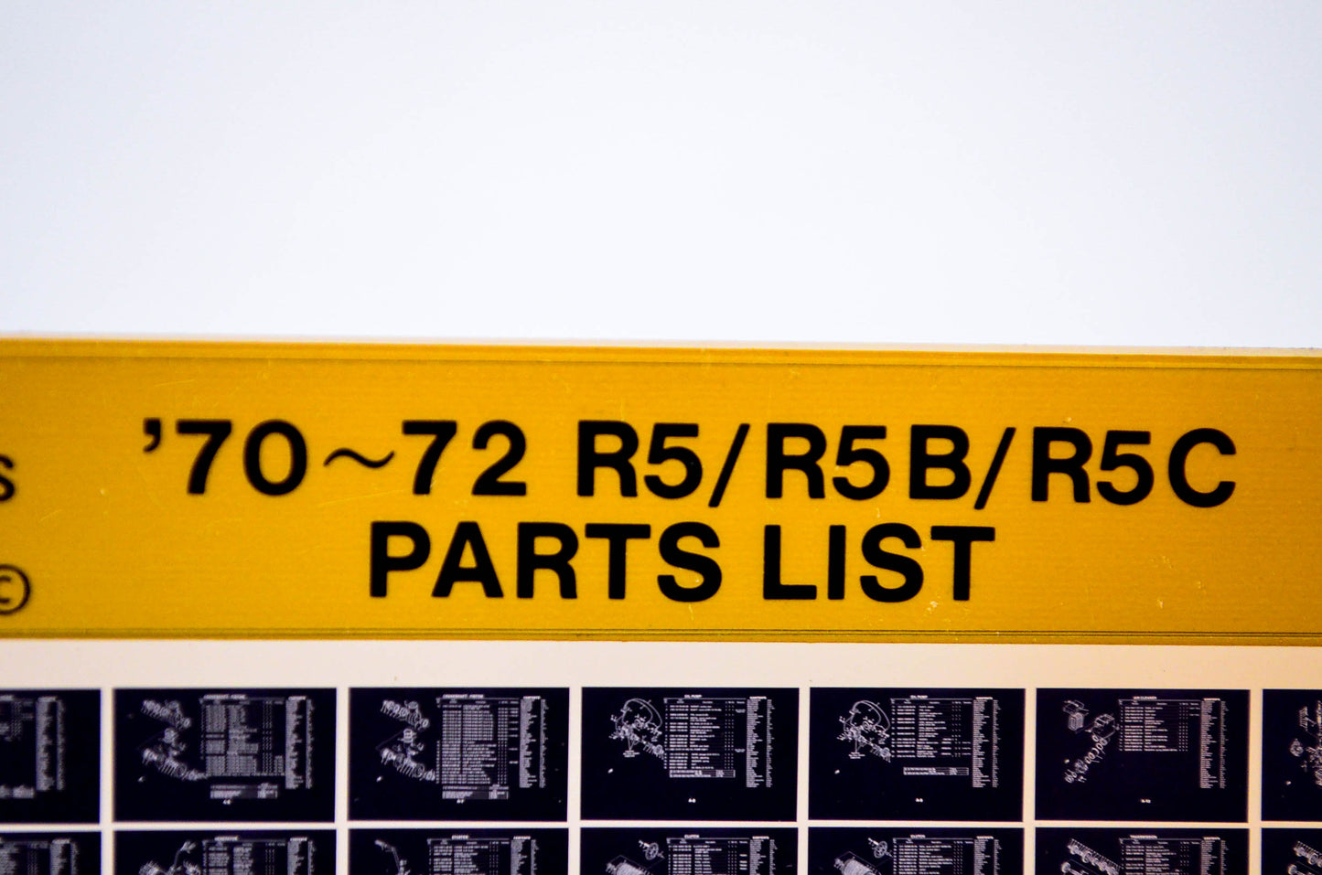 OEM Yamaha R5/R5B/R5C 1985/August 21 '70 - '72 Parts List Microfiche