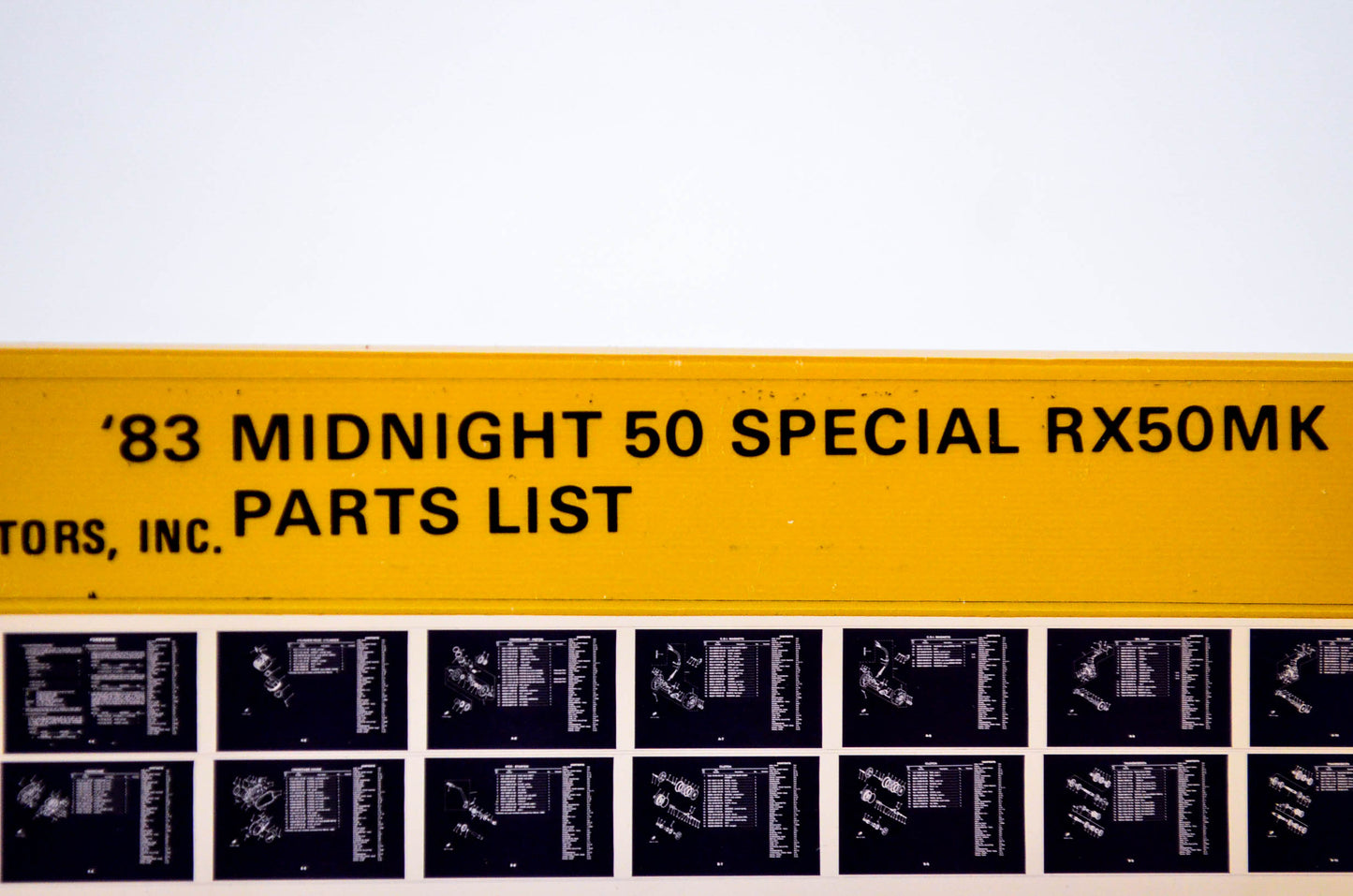 OEM Yamaha RX50MK 1983/March 23 '83 Midnight 50 Special Parts List Microfiche