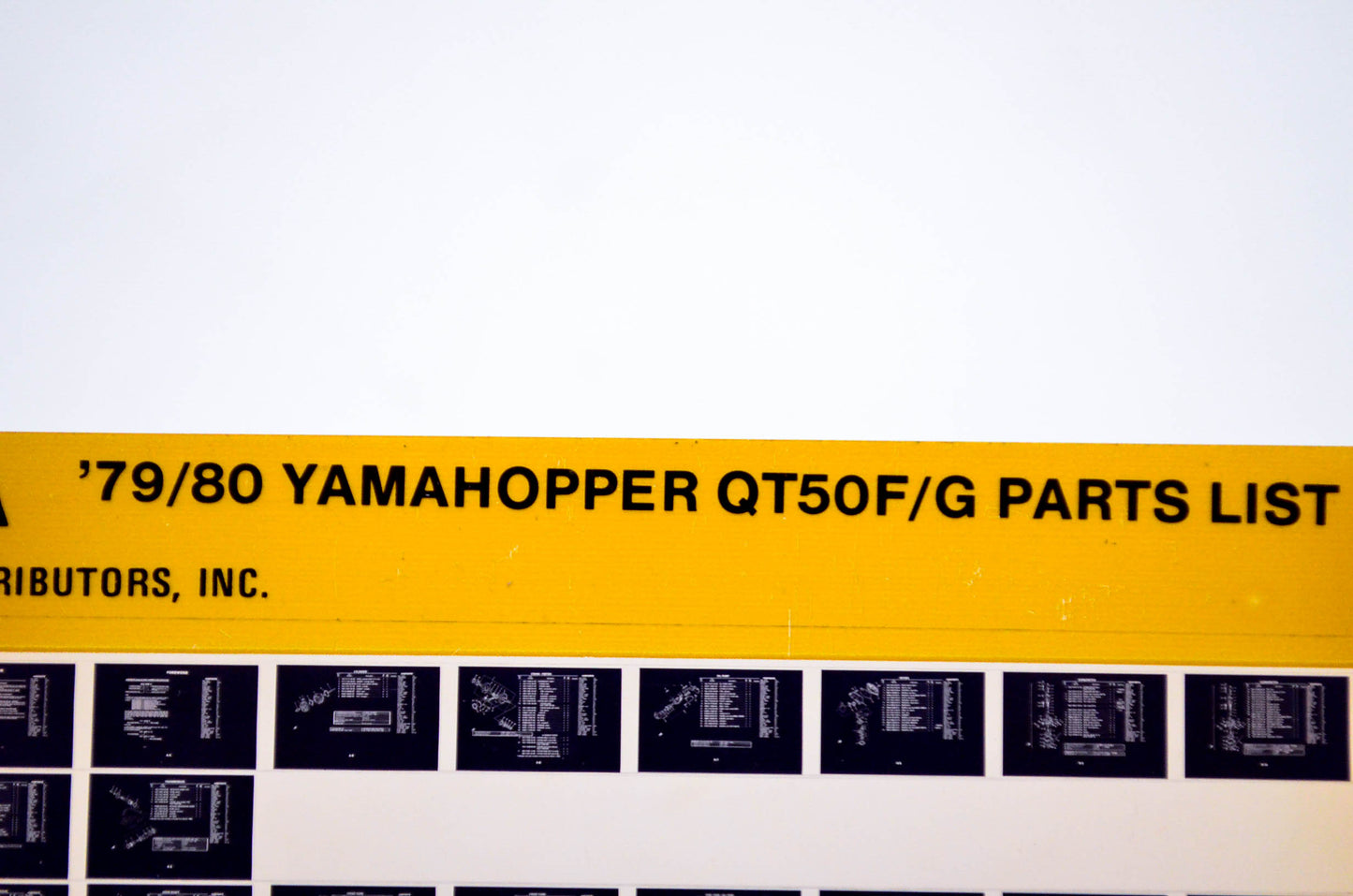 OEM Yamaha QT50F/G 1984/April 2 '79 - '80 Yamahopper Parts List Microfiche