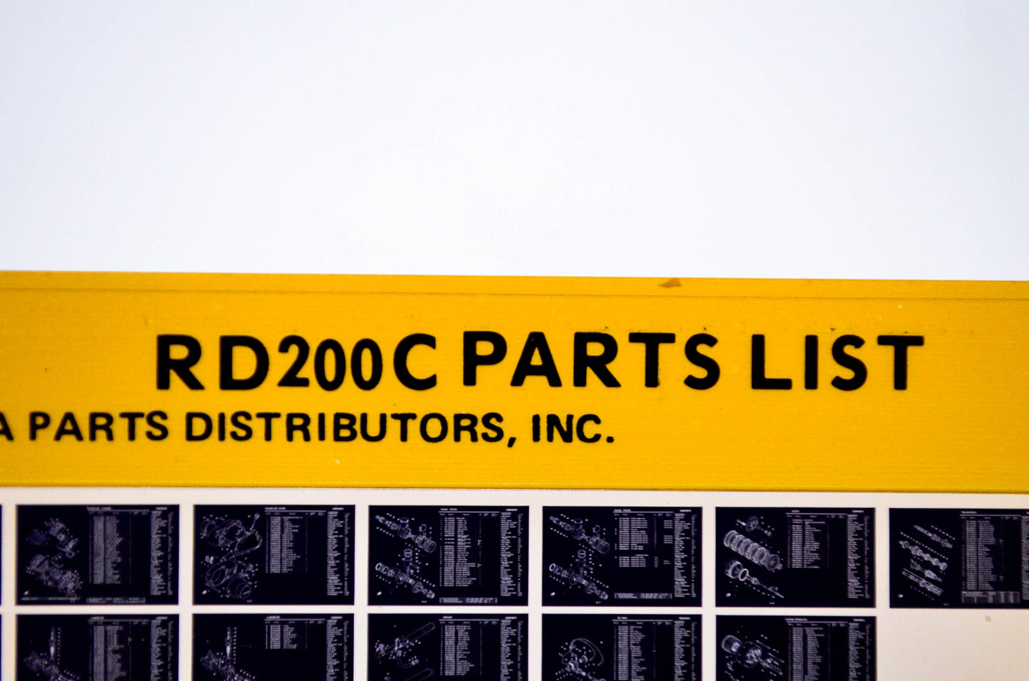 OEM Yamaha RD200C 1977/April 21 '76 Parts List Microfiche