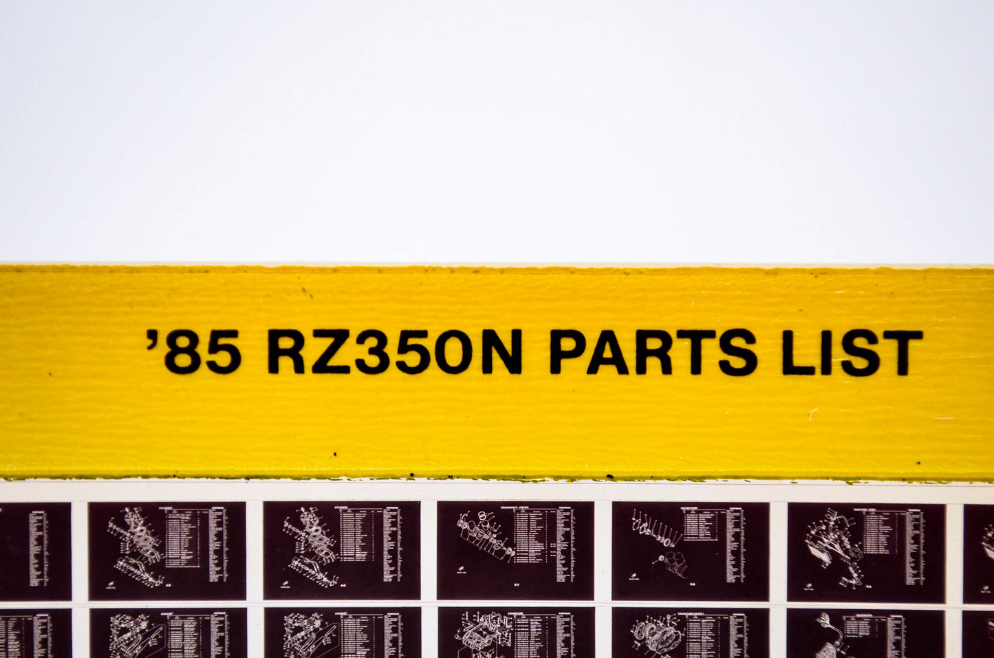 OEM Yamaha RZ350N 1984/October 29 '85 Parts List Microfiche