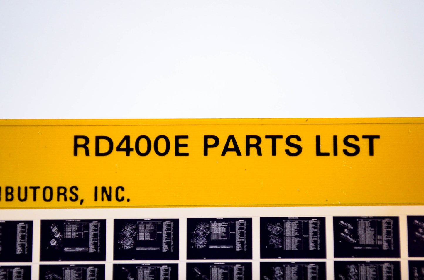 OEM Yamaha RD400E 1982/June 18 '78 Parts List Microfiche