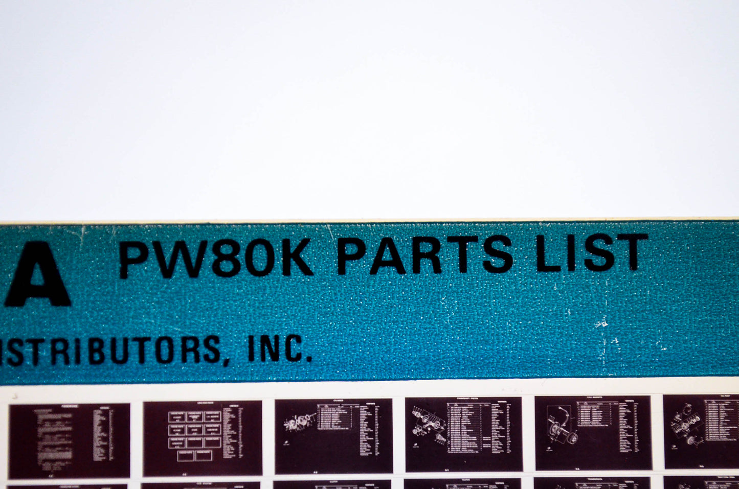 OEM Yamaha PW80K 1982/August 26 '83 Parts List Microfiche
