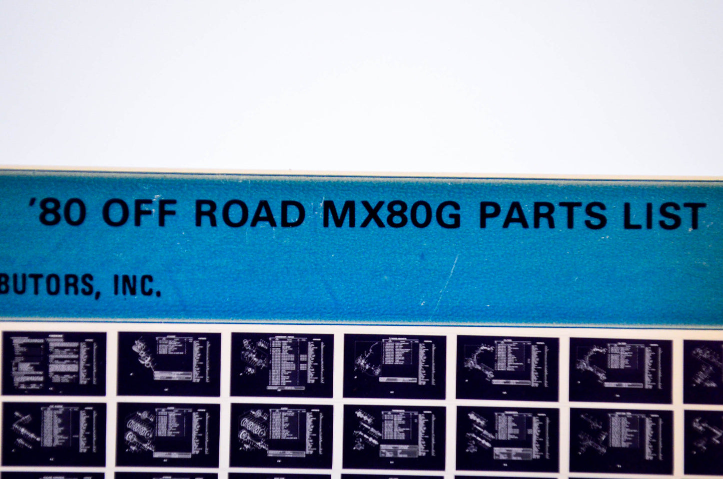 OEM Yamaha MX80G 1983/July 11 '80 Off Road Parts List Microfiche