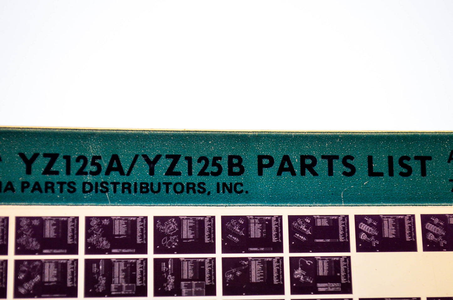 OEM Yamaha YZ125A/YZ125B 1977/August 11 '74 - '75 Parts List Microfiche