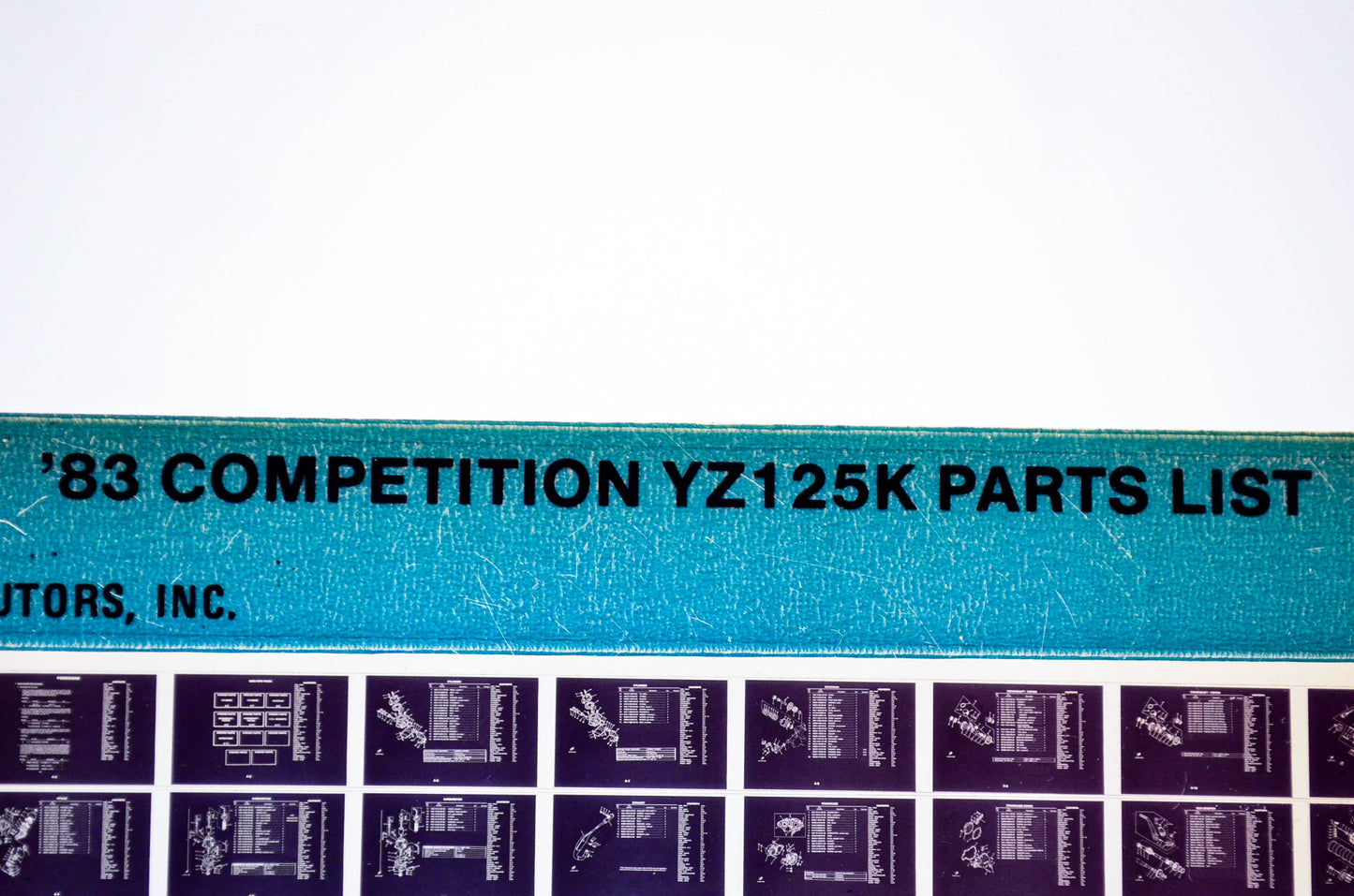 OEM Yamaha YZ125K 1983/July 1 '83 Competition Parts List Microfiche
