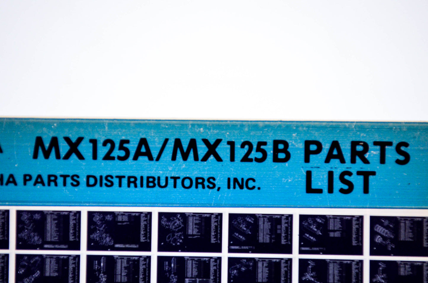 OEM Yamaha MX125A/MX125B 1977/September 30 '74 - '75 Parts List Microfiche
