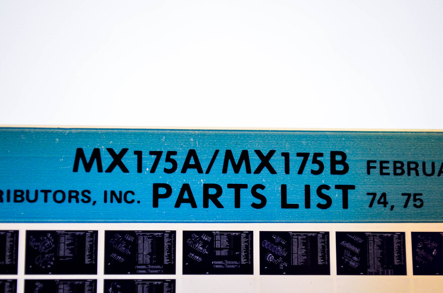 OEM Yamaha MX175A/MX175B 1978/February 15 '74 - '75 Parts List Microfiche