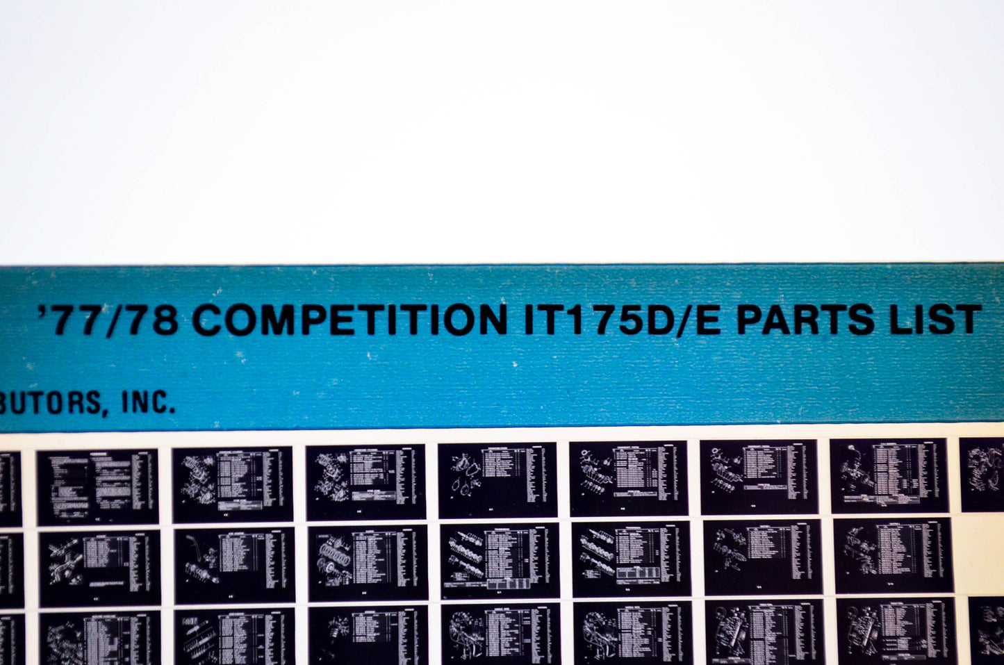 OEM Yamaha IT175D/E 1983/June 17 '77 - '78 Competition Parts List Microfiche