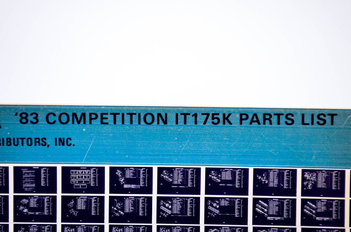 OEM Yamaha IT175K 1982/November 17 '83 Competition Parts List Microfiche