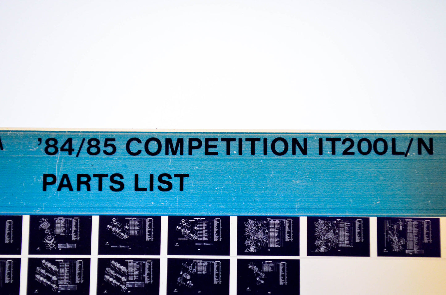 OEM Yamaha IT200L/N 1985/January 16 '84 - '85 Competition Parts List Microfiche