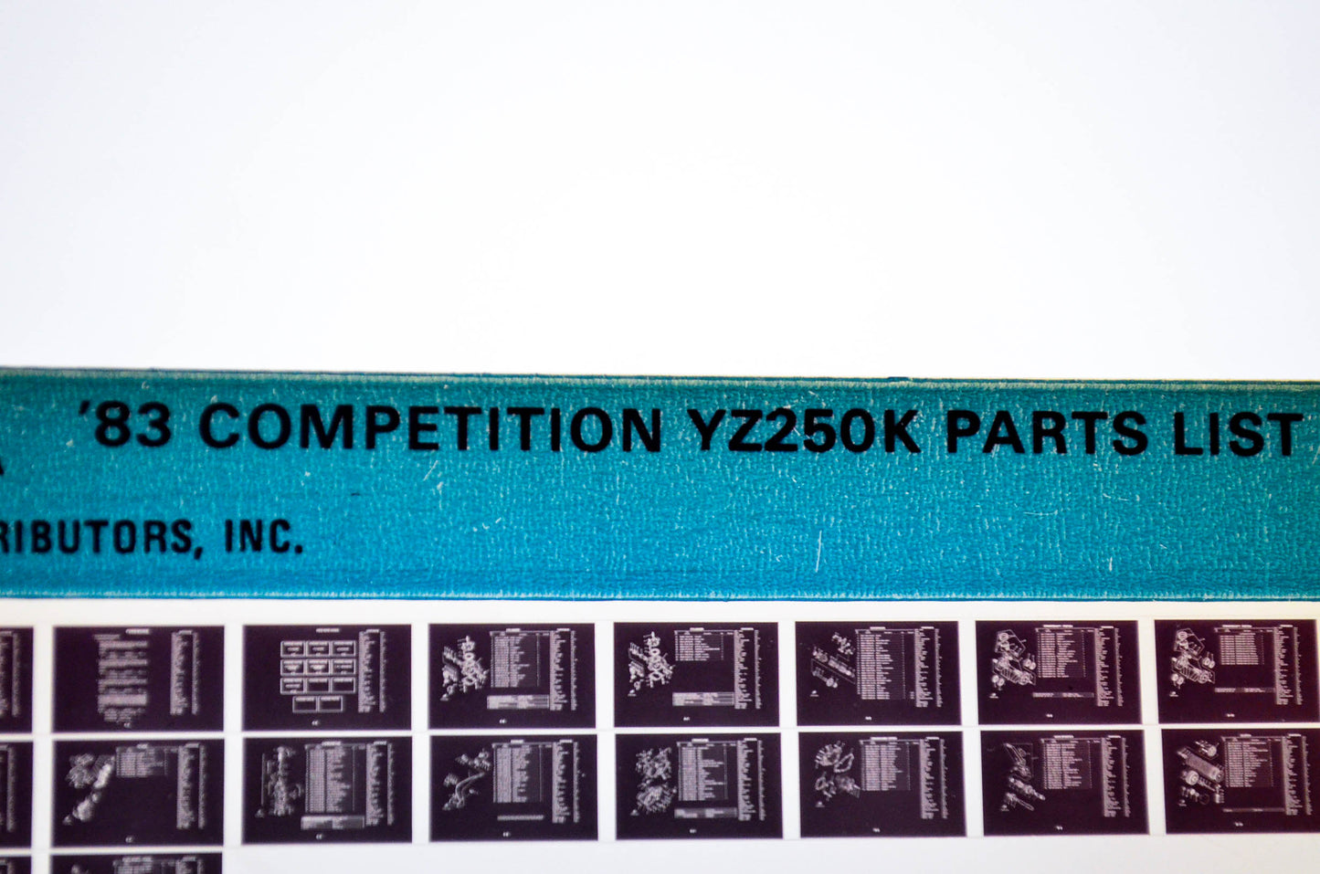 OEM Yamaha YZ250K 1983/July 15 '83 Competition Parts List Microfiche