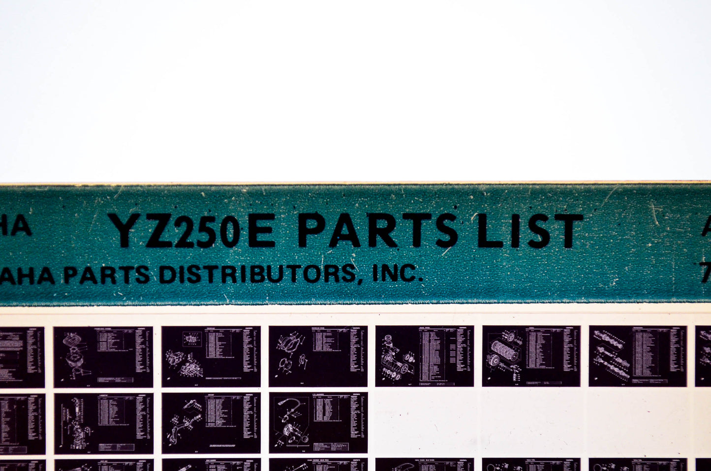 OEM Yamaha YZ250E 1978/August 1 '78 Parts List Microfiche