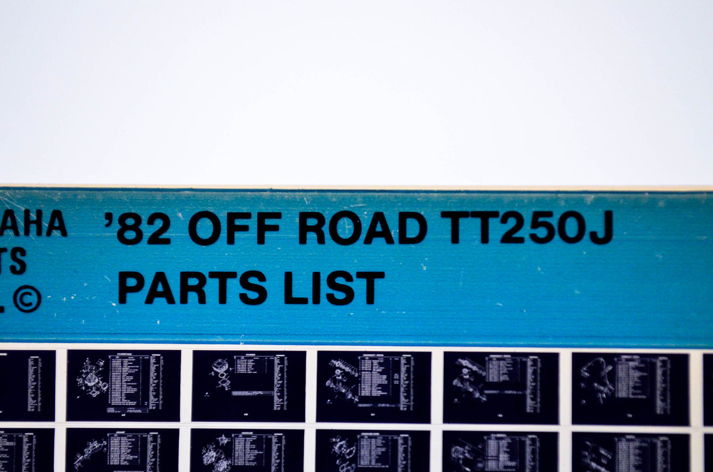 OEM Yamaha TT250J 1985/February 5 '82 Off Road Parts List Microfiche